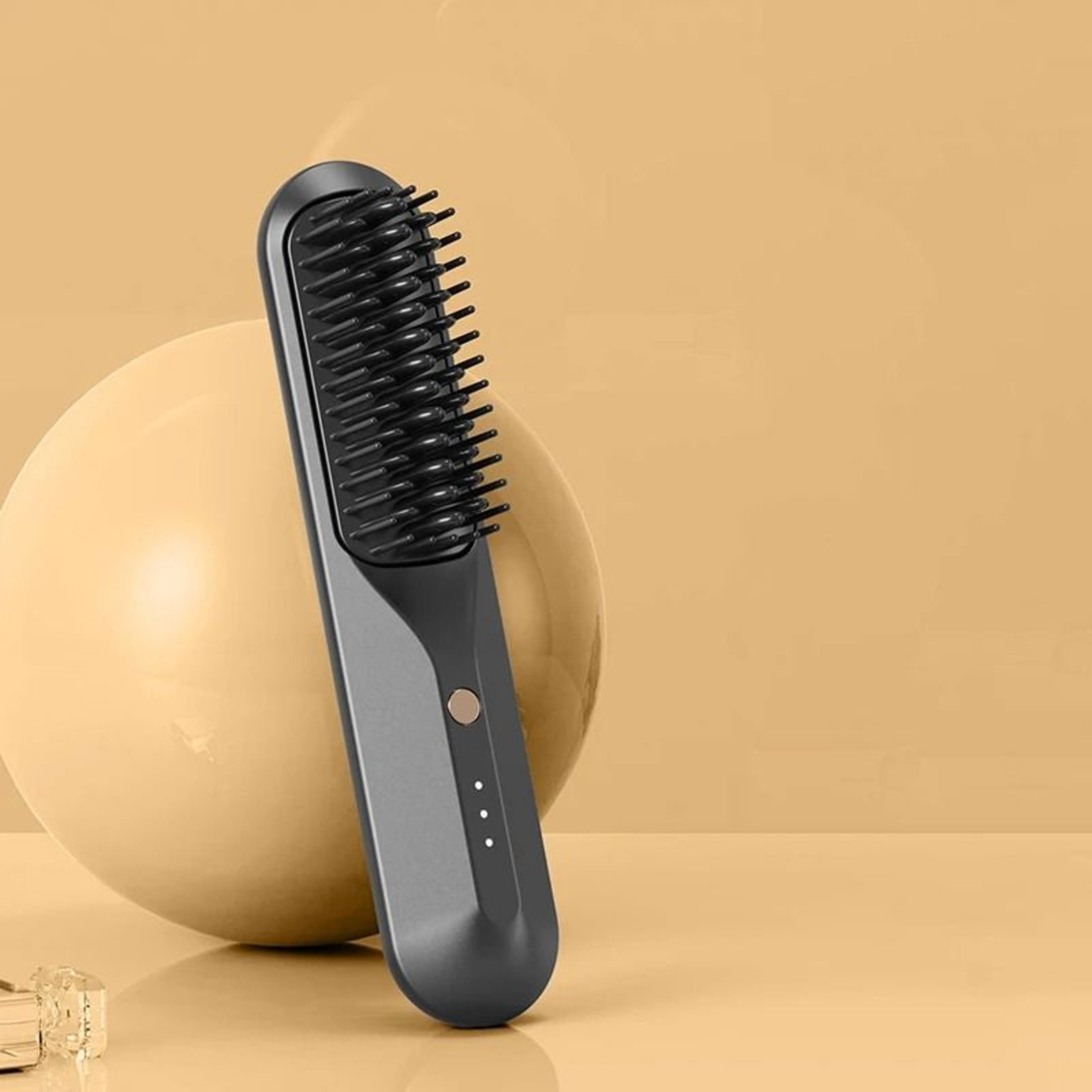 Cordless Portable Electric Hair Straightener  Thermal Styling Brush 8