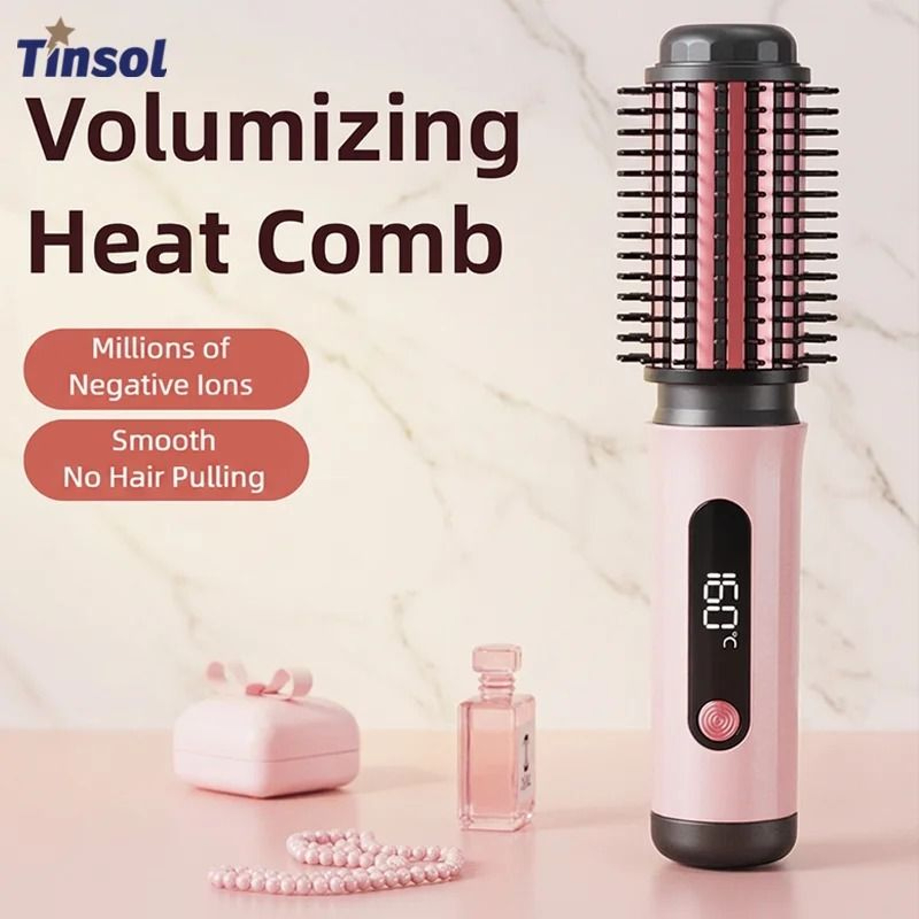 TINSOL Professional MultiFunctional Negative Ion Hot Air Brush 0