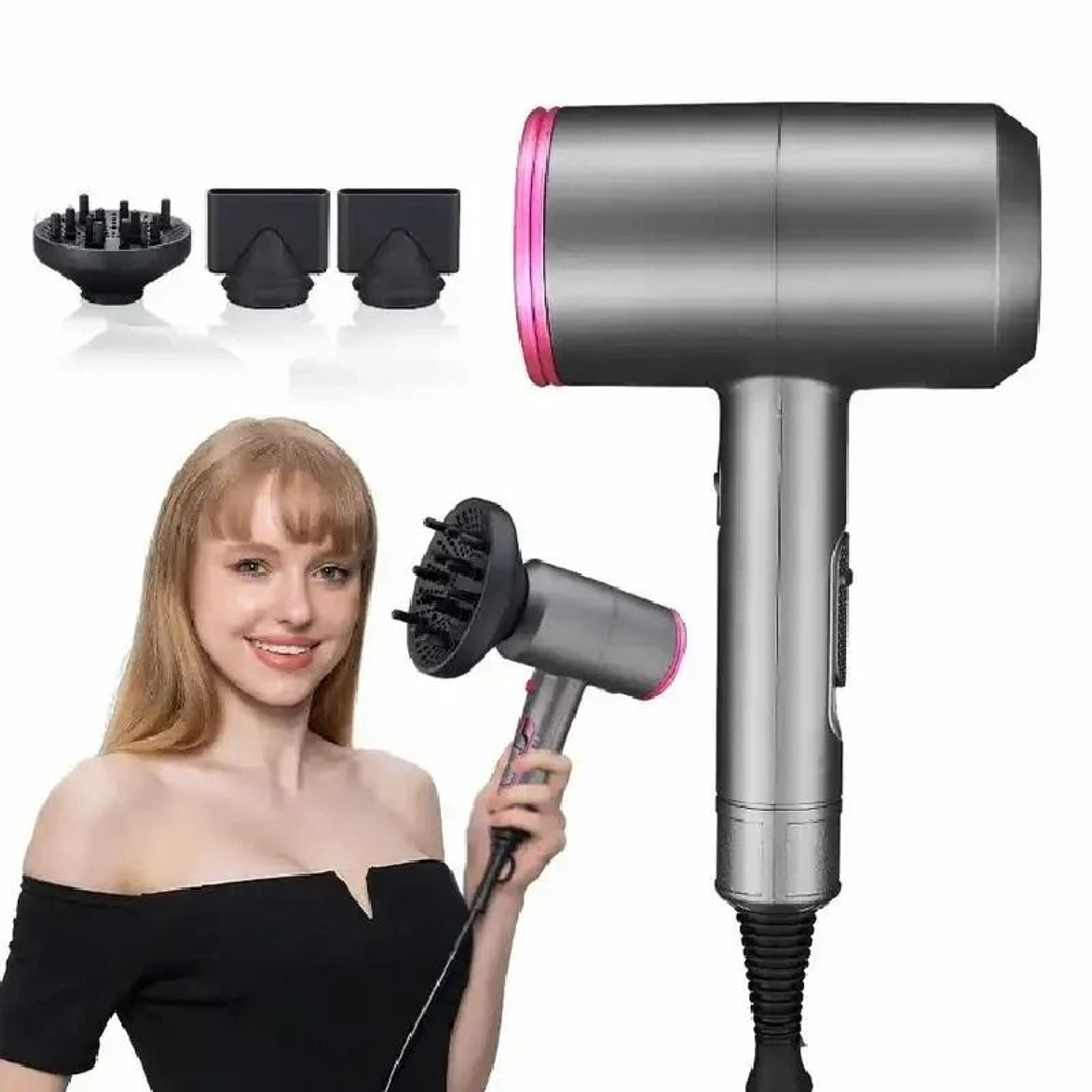 Professional 2000W Negative Ion Salon Hair Dryer With Diffuser 1