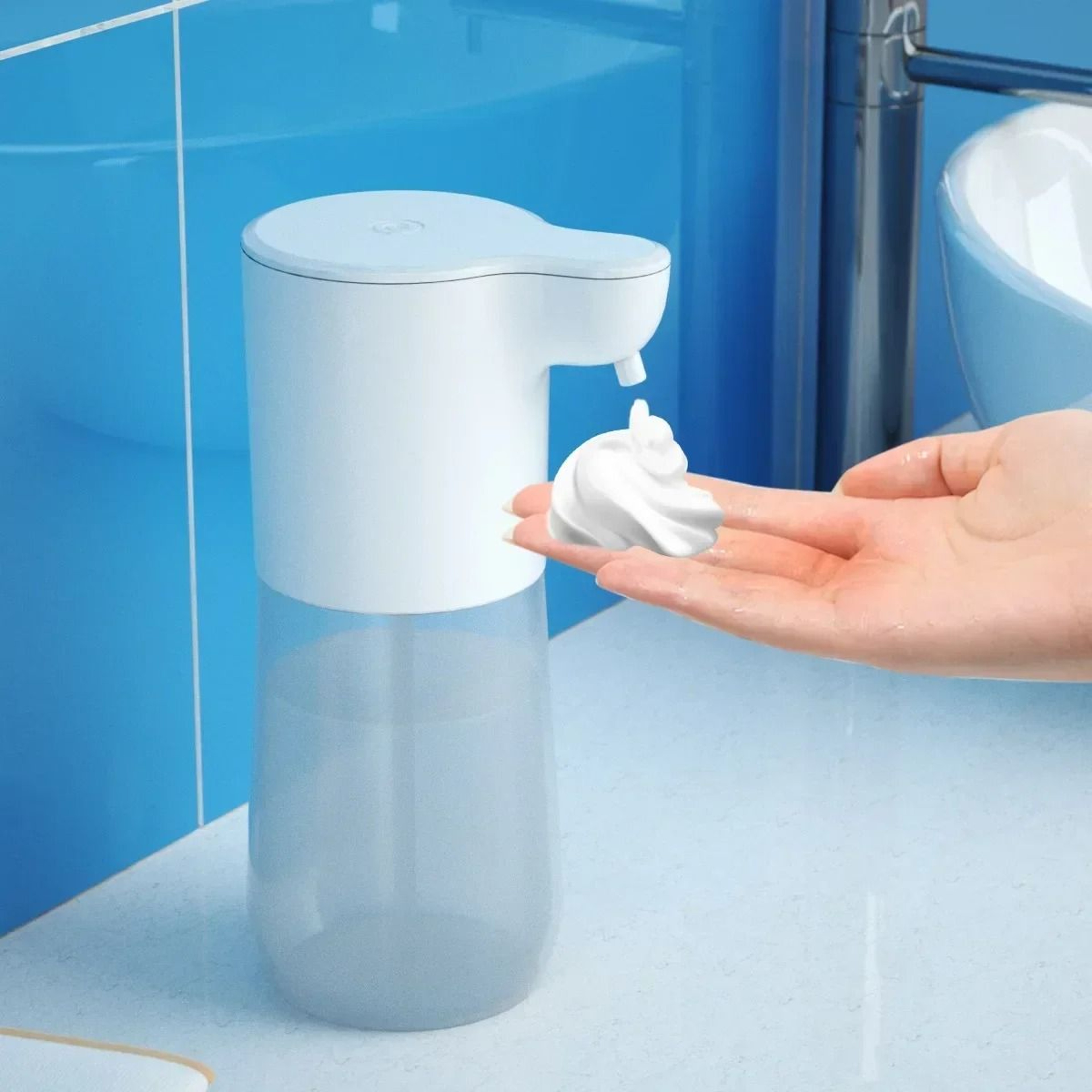 350ML Automatic Touchless USB Rechargeable Foam Soap Dispenser 2