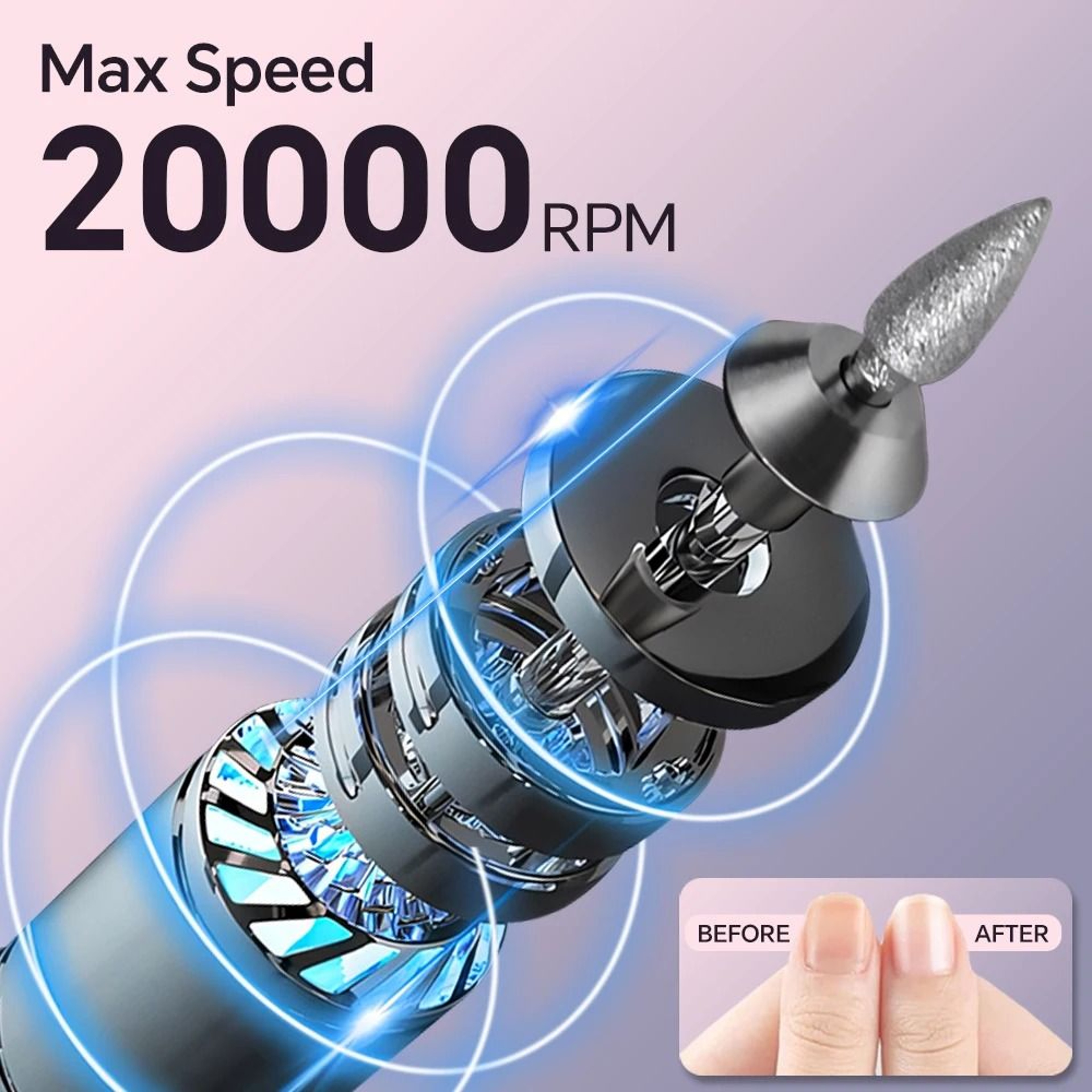 Professional Rechargeable Electric Nail Drill  Polishing Machine 3