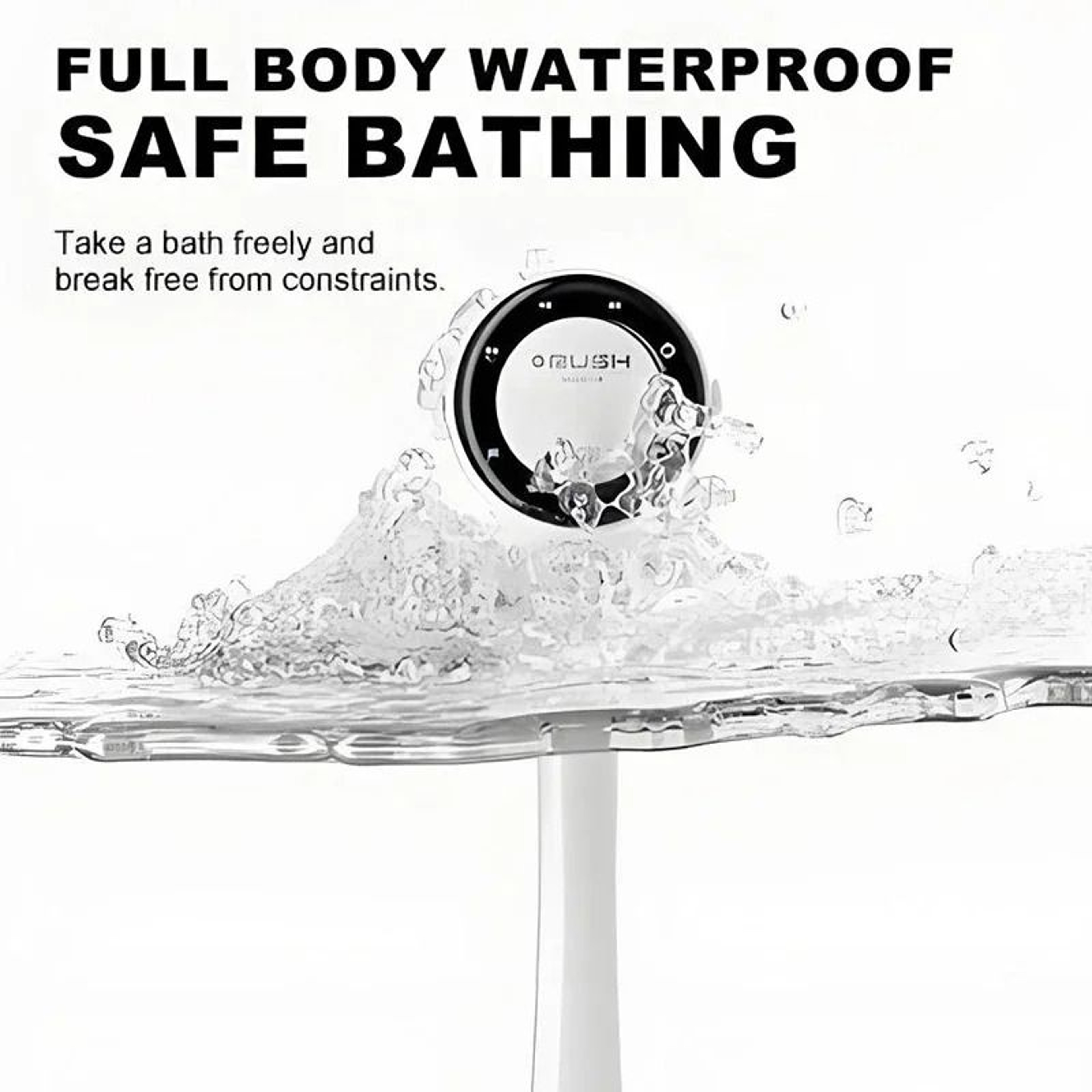 5in1 Waterproof Electric Spinning Shower Body Brush With Long Handle 4
