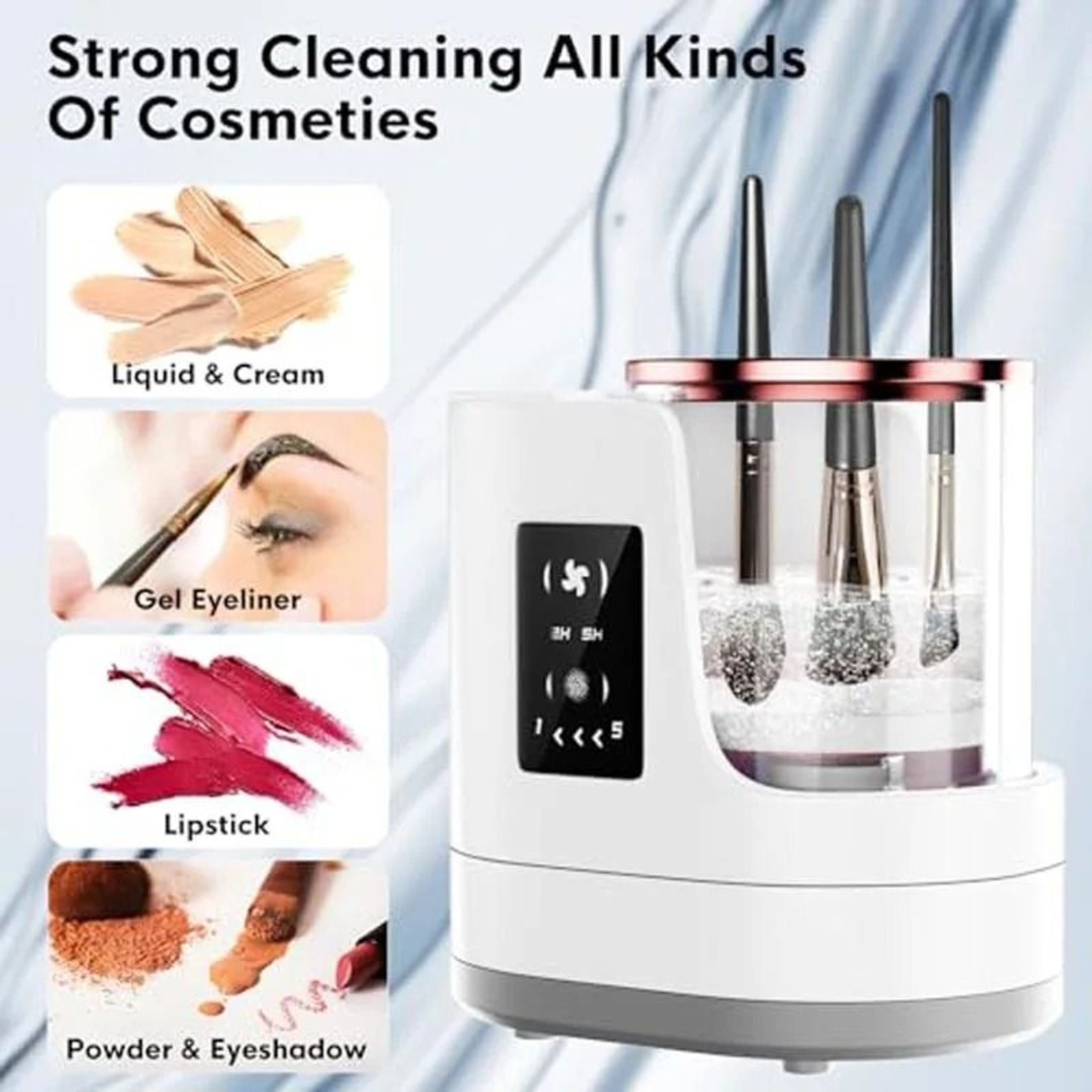 3in1 Fully Automatic Electric Makeup Brush Cleaner  QuickDryer 2
