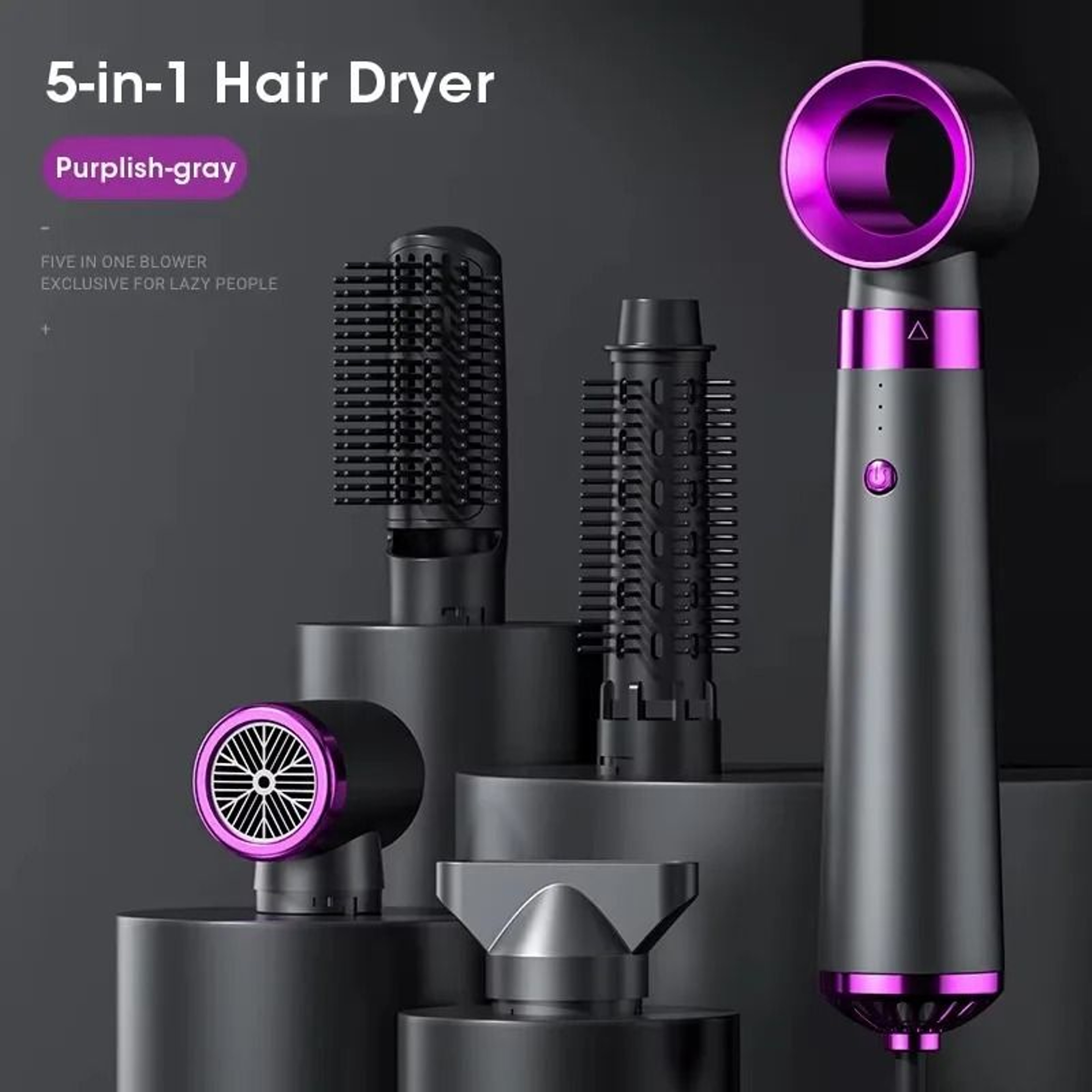 5in1 Multifunction Hair Dryer  Hot Air Styling Comb Kit 1