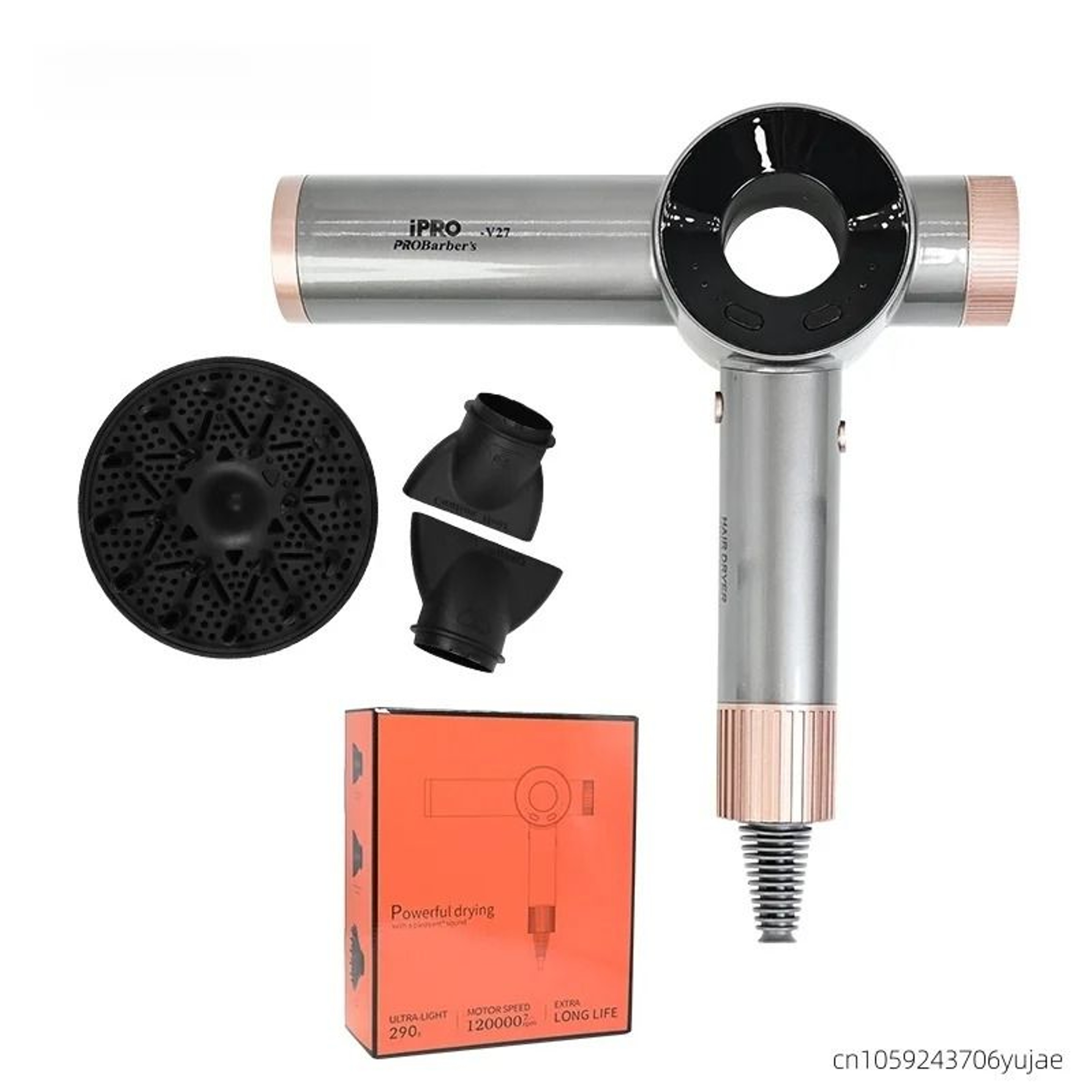 Professional 120000 RPM HighSpeed Bladeless Hair Dryer V27 Edition 6