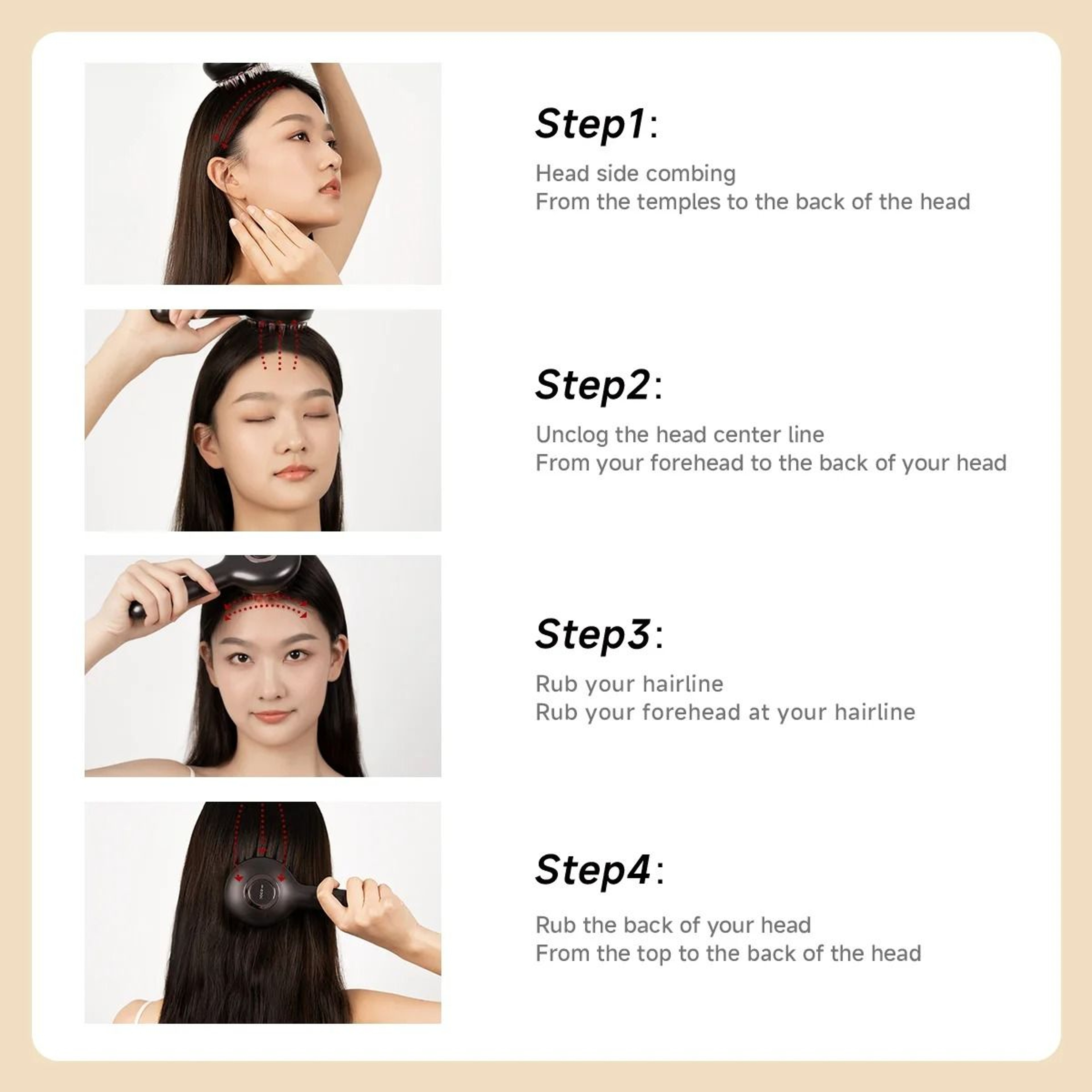 DOCO EMS Electric Scalp Massage  Red Light Therapy Hair Growth Comb 5