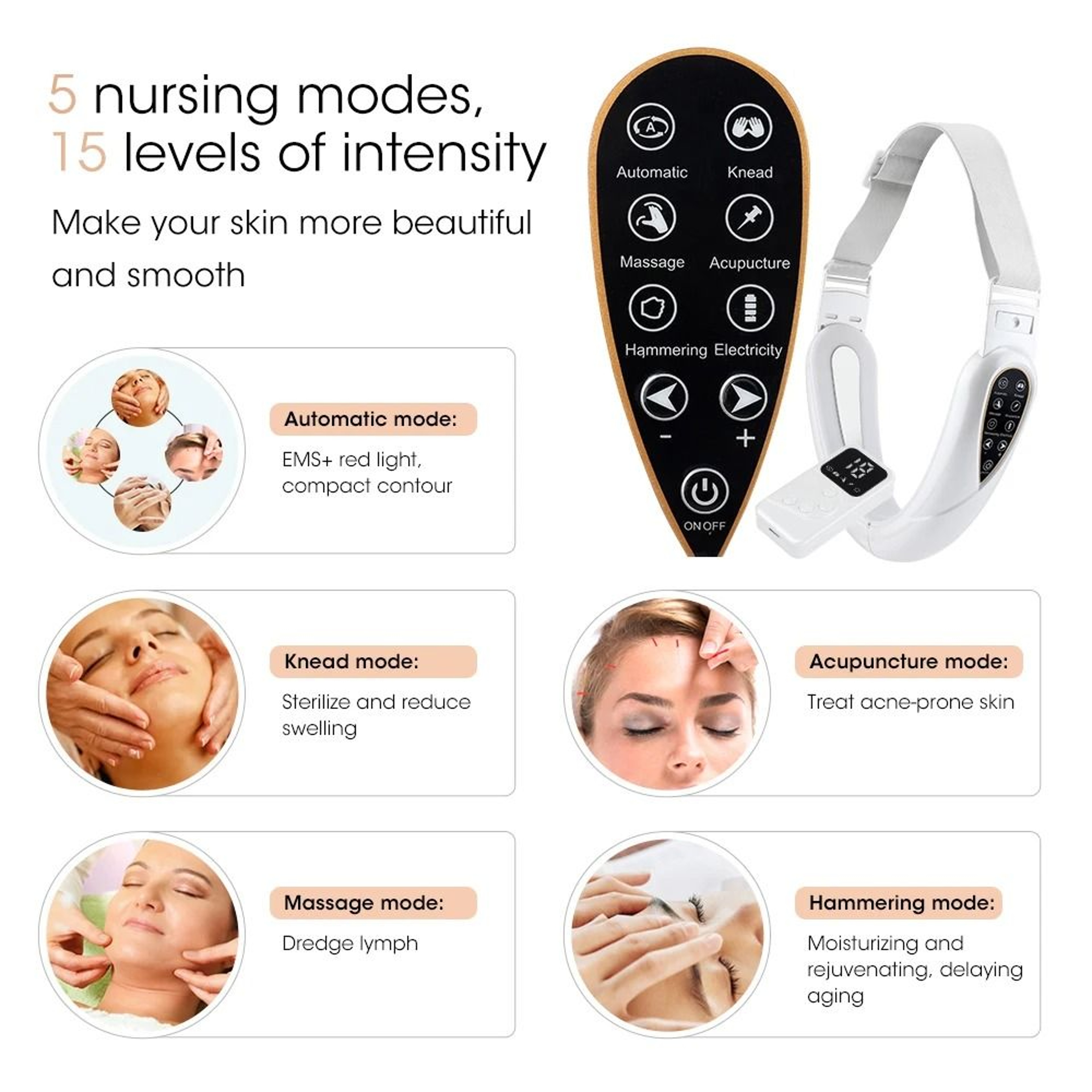 LED Photon Therapy VFace Lifting  TENS Massager Belt 2