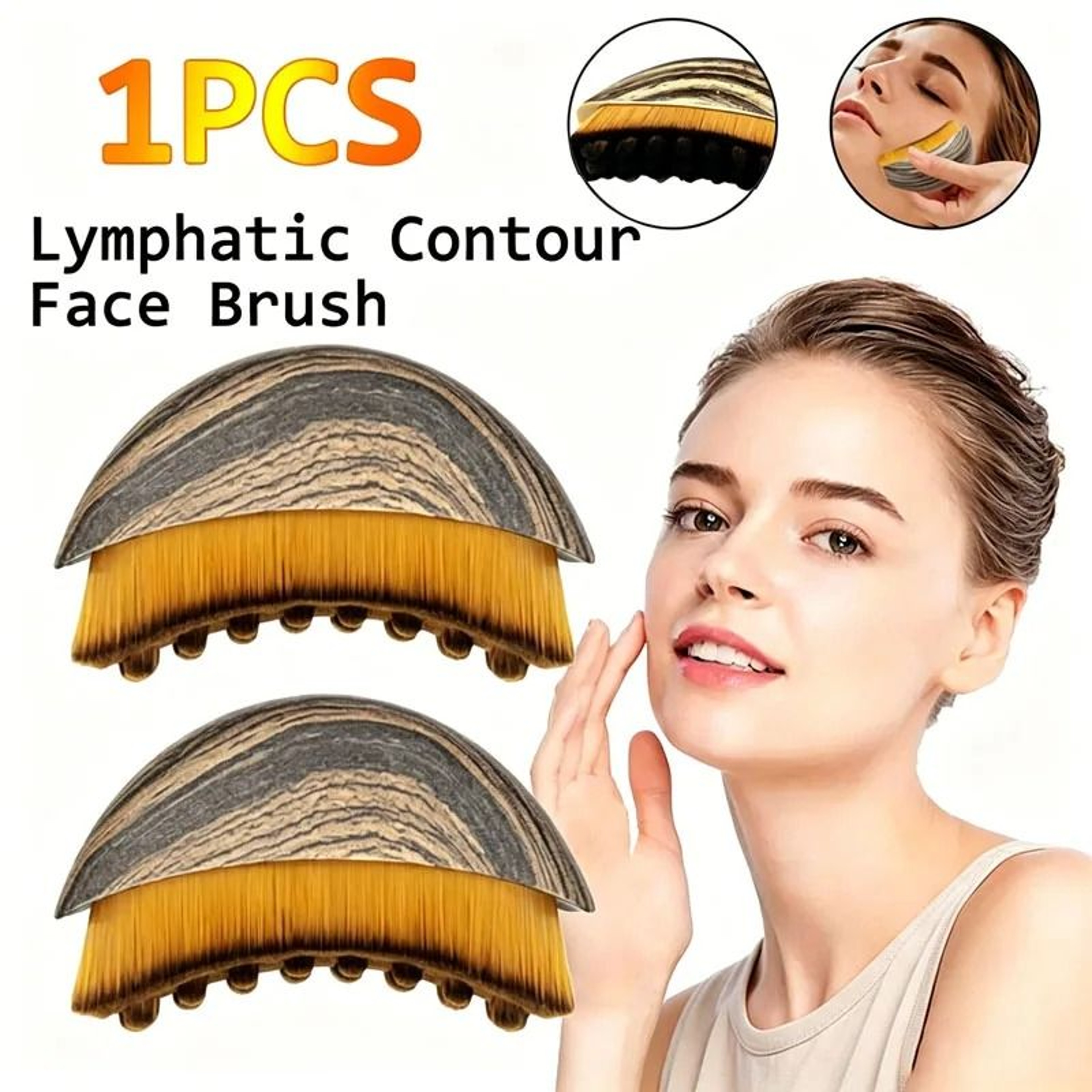 Lymphatic Contour Face Brush  Sculpting Drainage Massager 0
