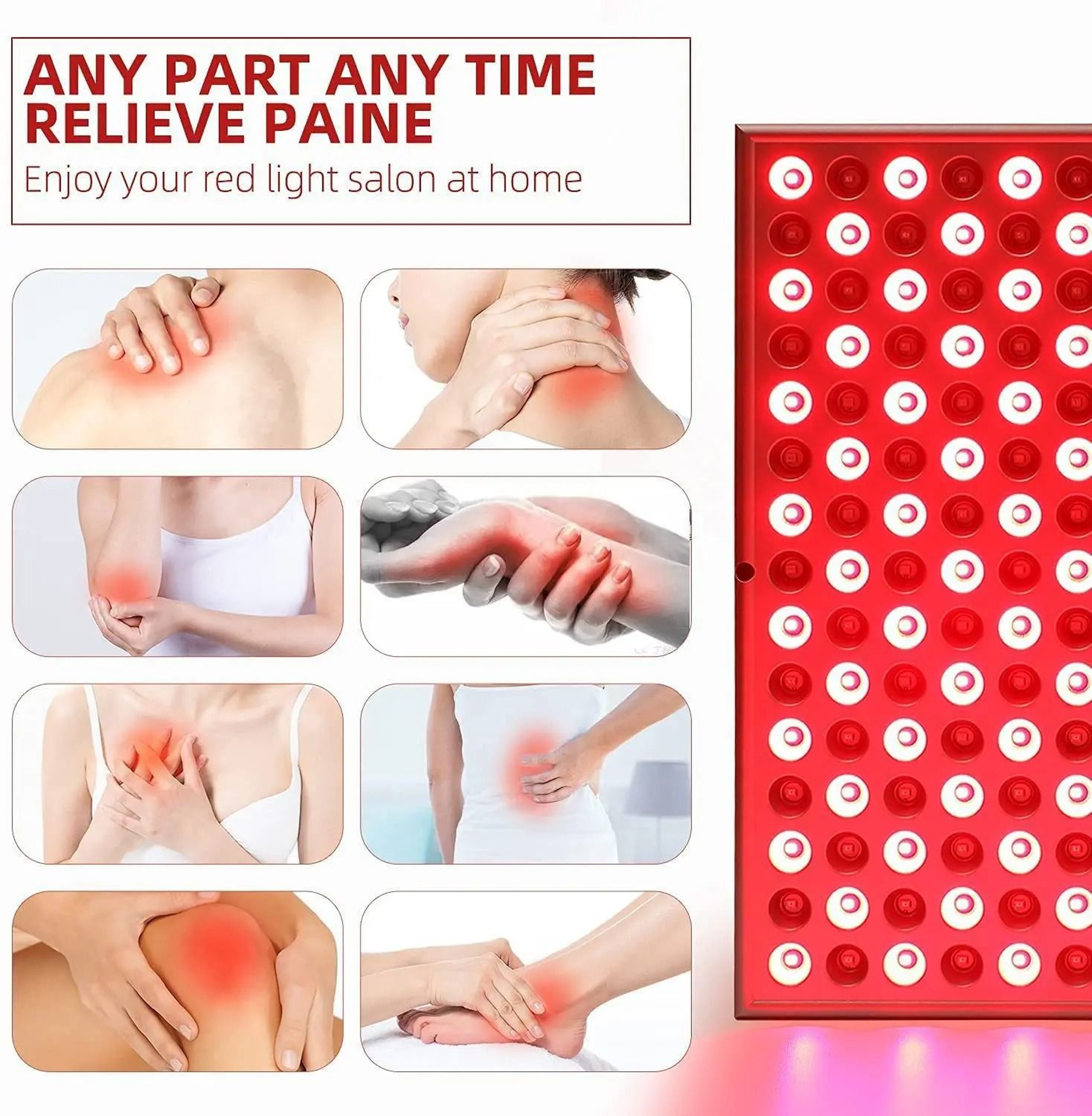 Professional Red Light Therapy Lamp  Deep NIR LED Panel System 4