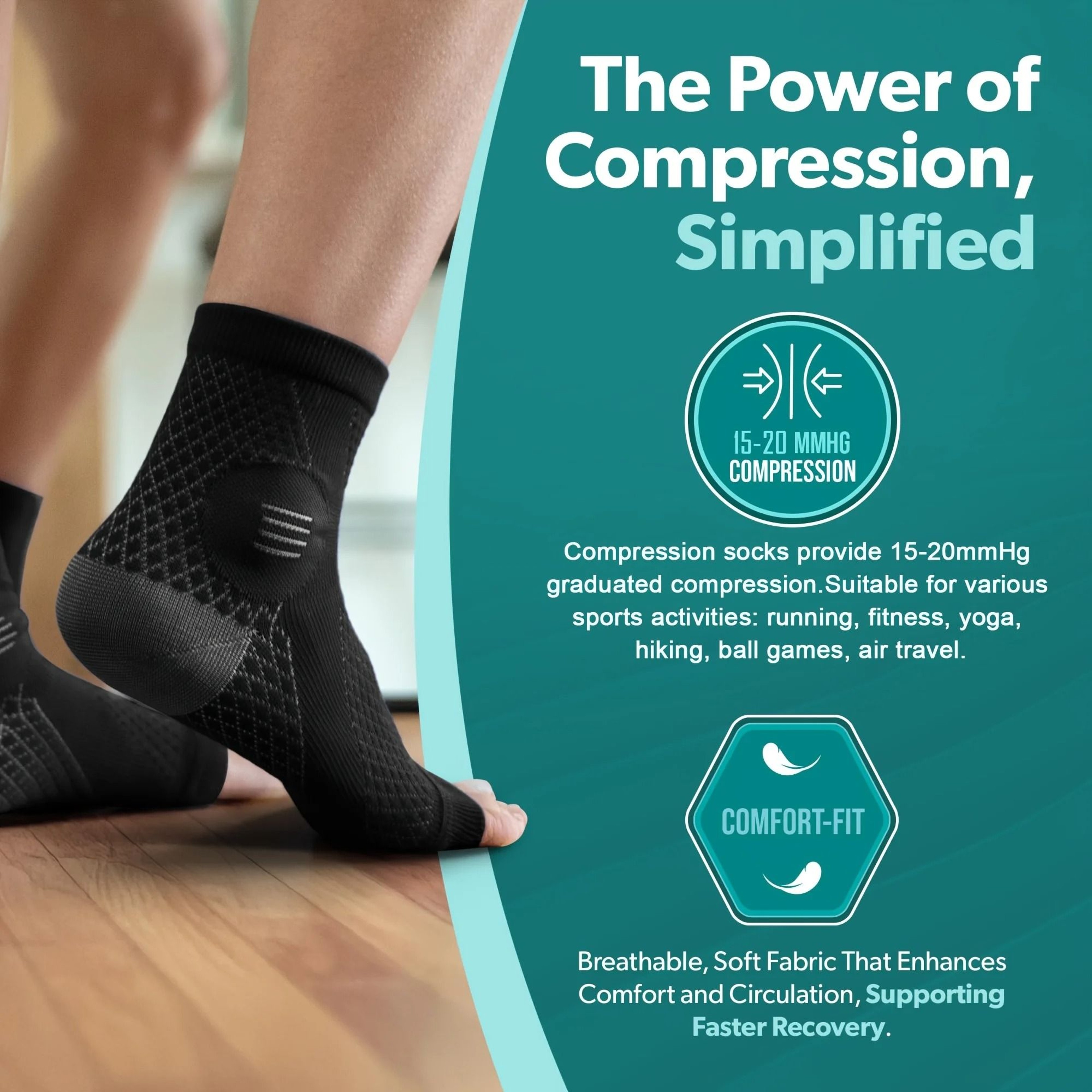 Compression Ankle Foot Sleeves  Neuropathy Support Socks 2