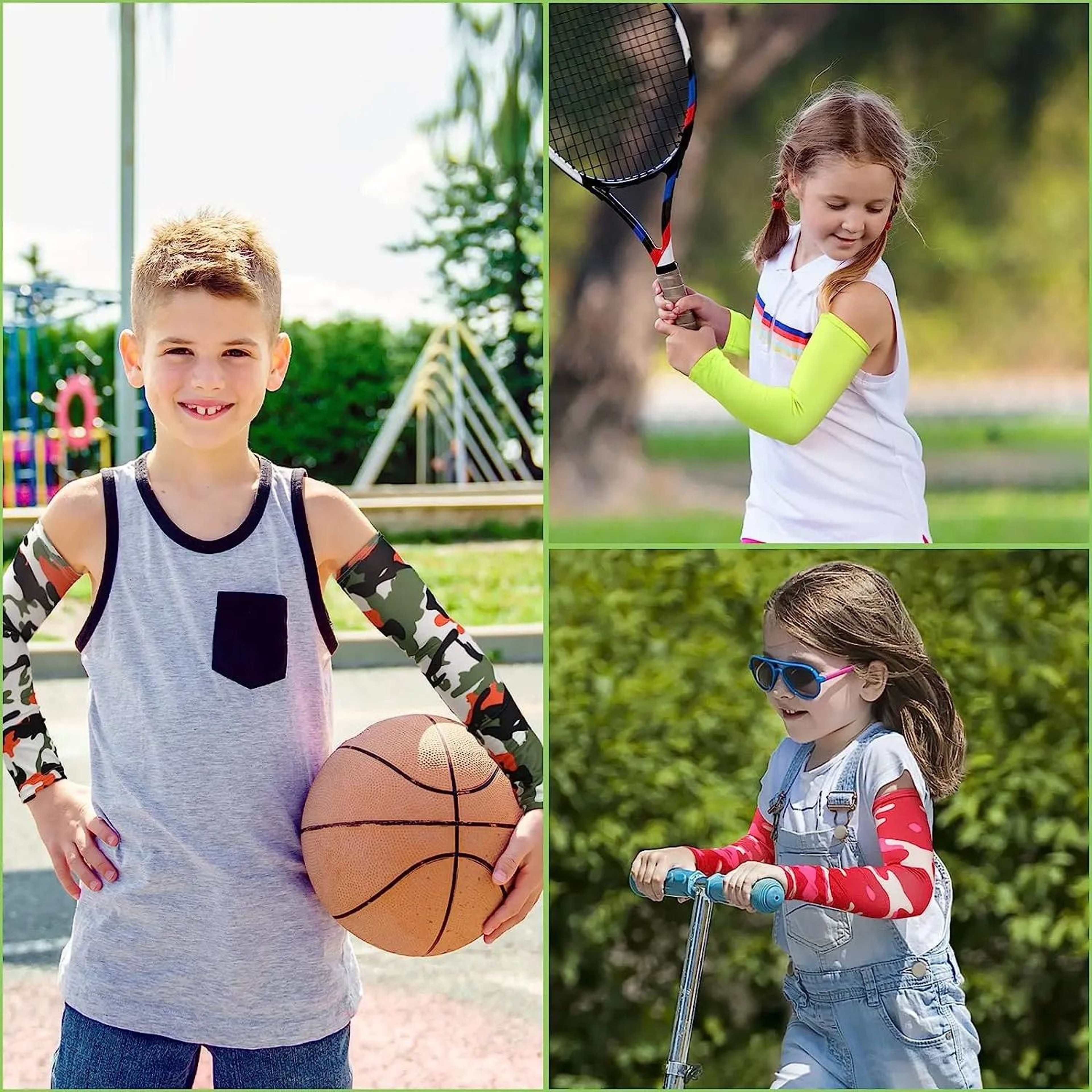 Kids Cooling UV Sun Protection Arm Sleeves 5