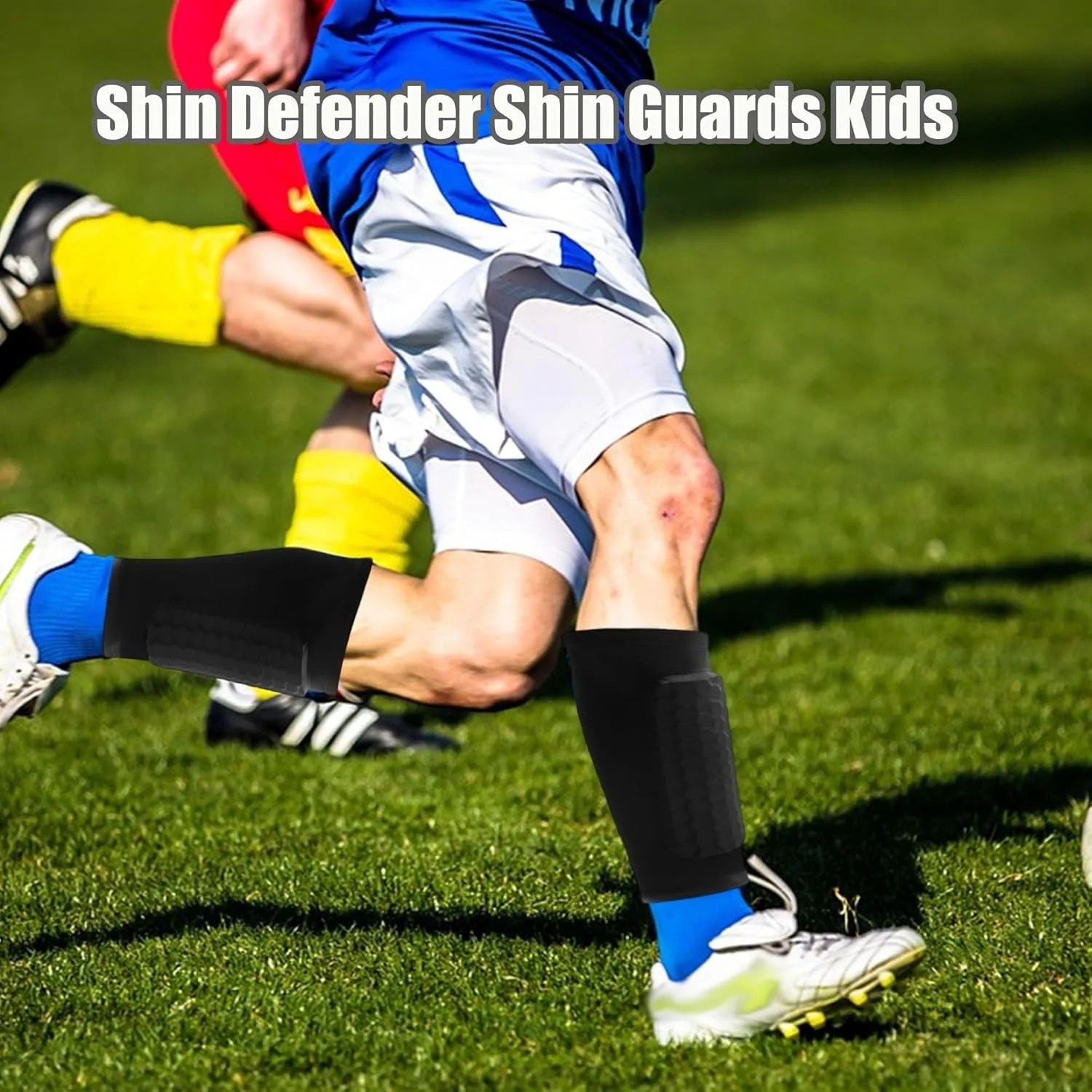 Sports Soccer Shin Guards  Honeycomb Calf Compression Sleeve 4