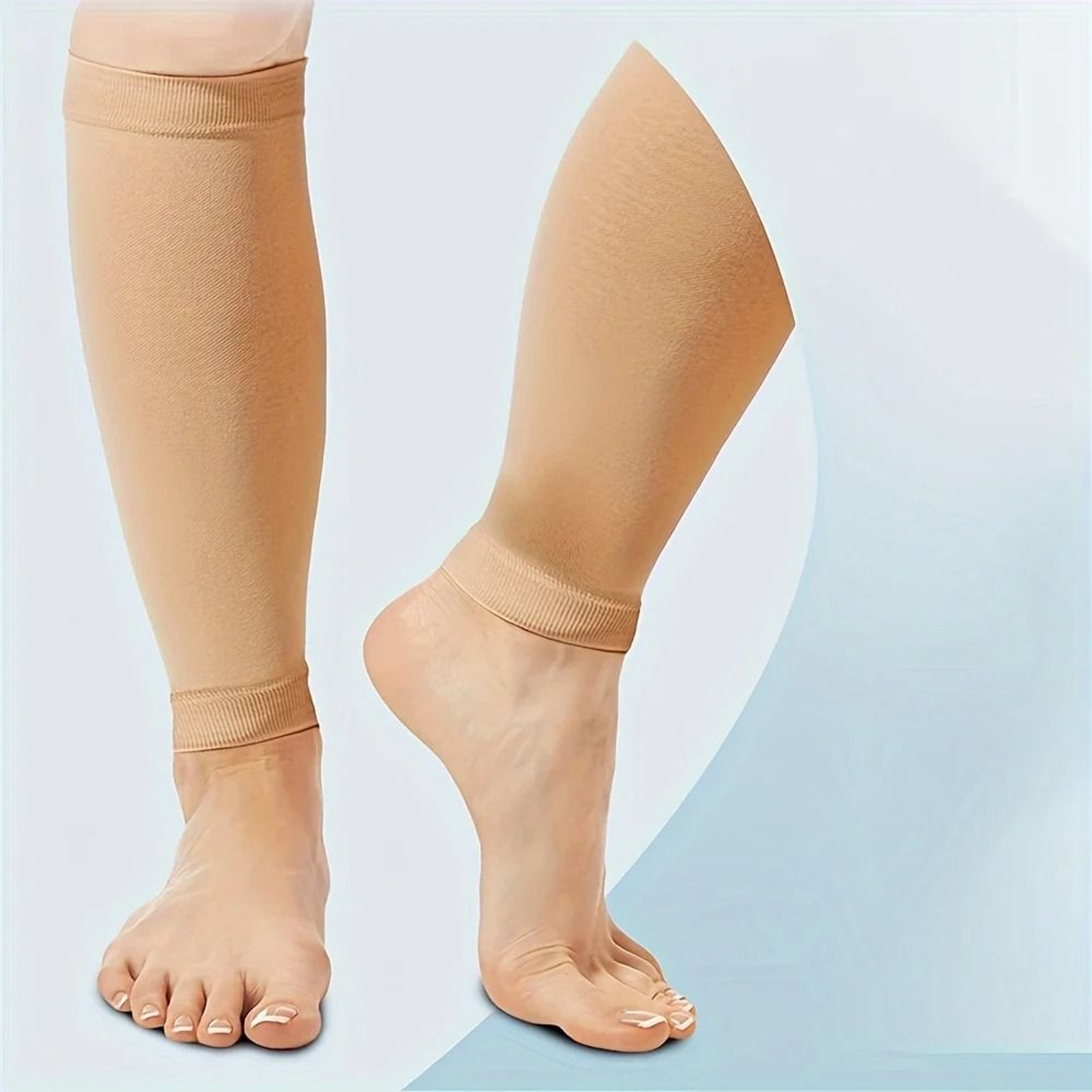 Elastic Calf Compression Sleeve And Segmented Pressure Socks 3