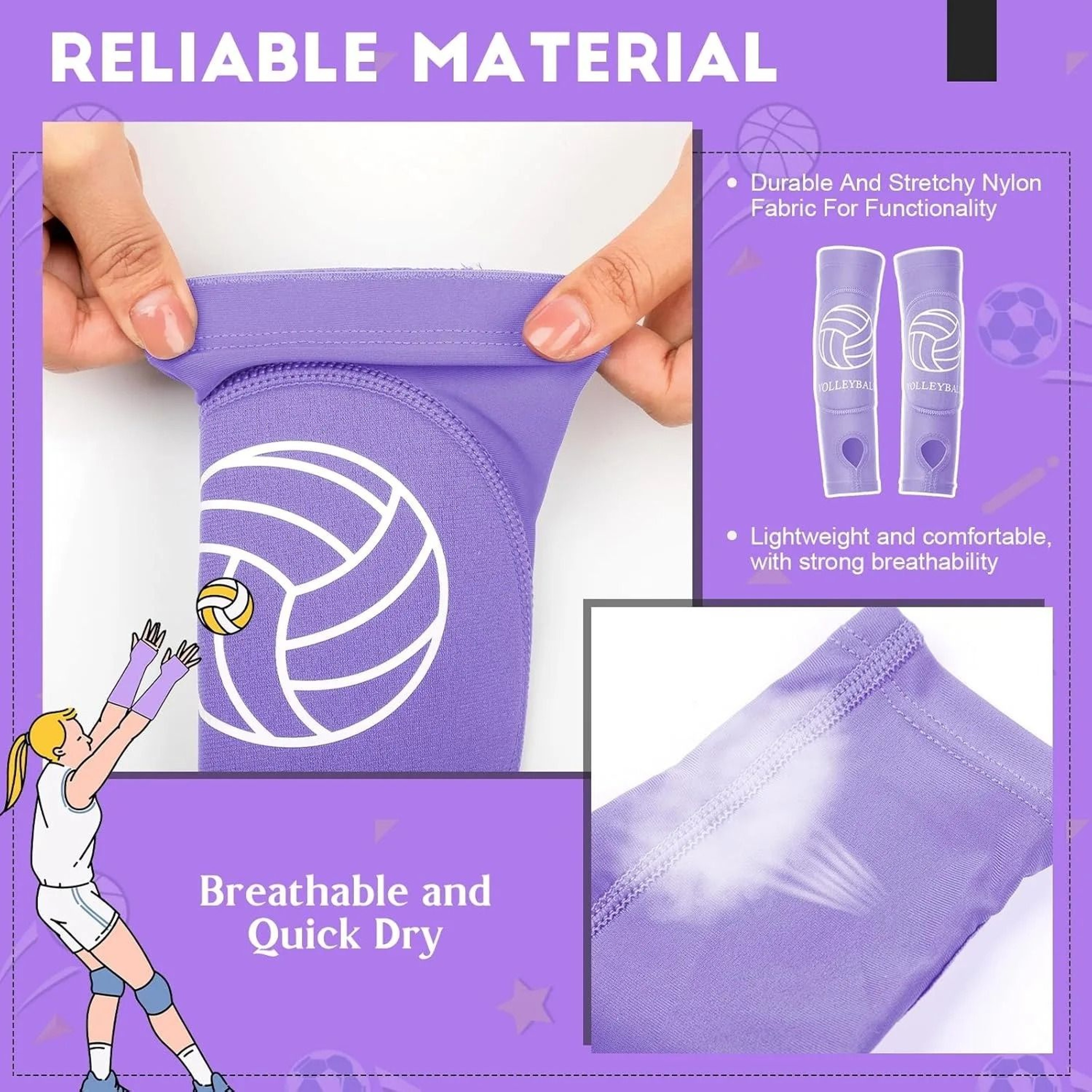 Volleyball Arm Sleeves With Forearm Passing Pads For Youth 4