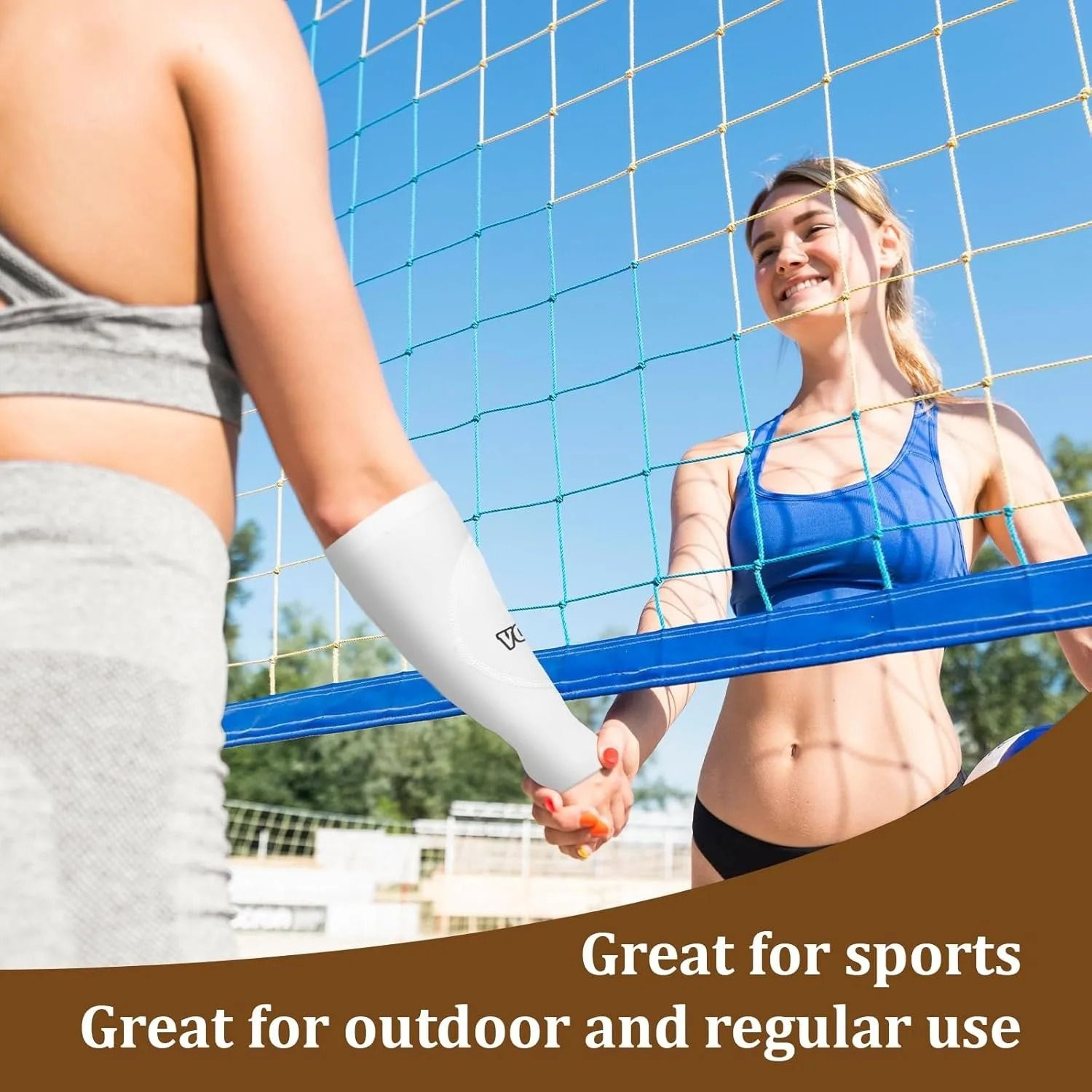 Sports Volleyball Arm Sleeves With Passing Protection Pads And Thumbholes 5