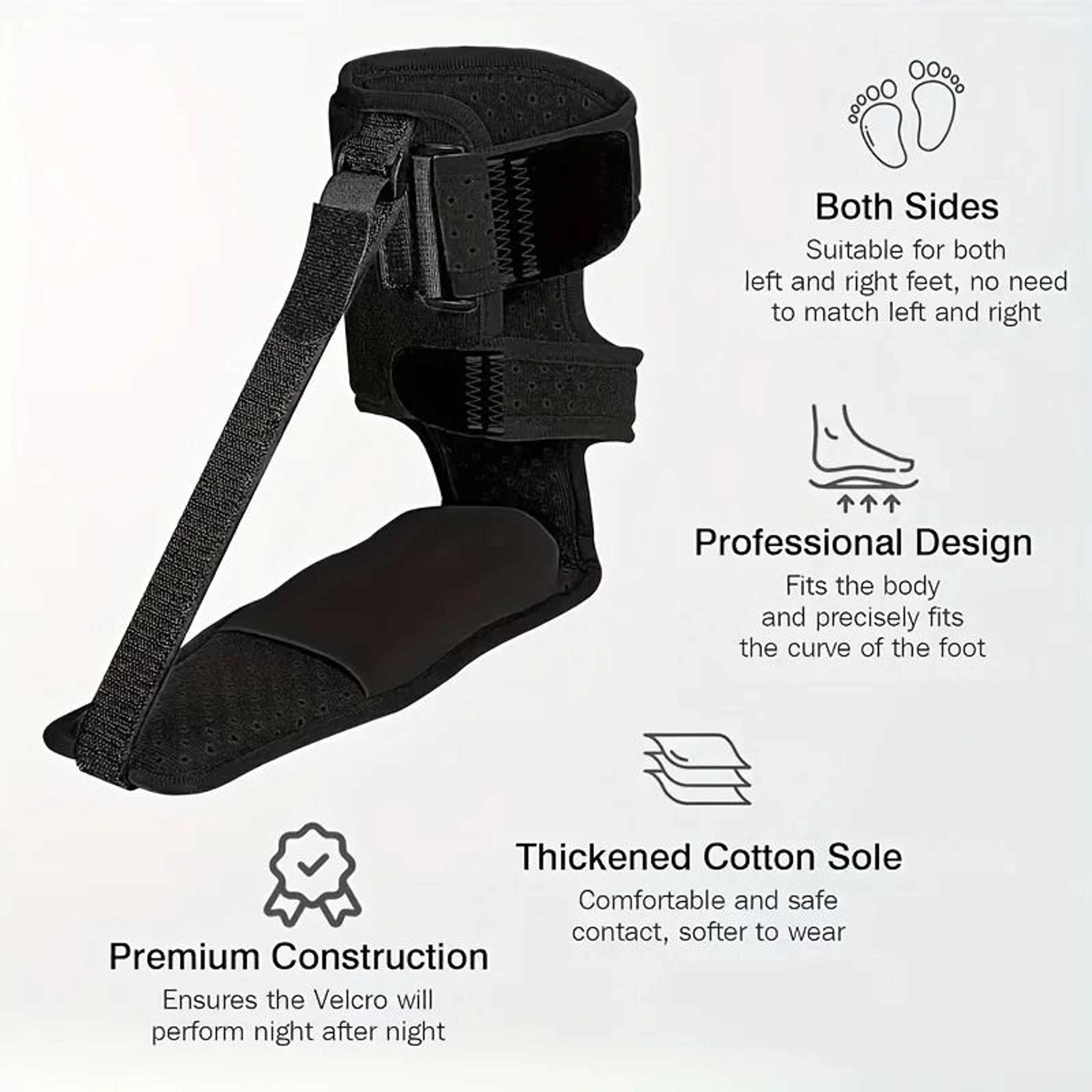 Adjustable Unisex Foot Drop Stretch Strap And Night Immobilizer 2