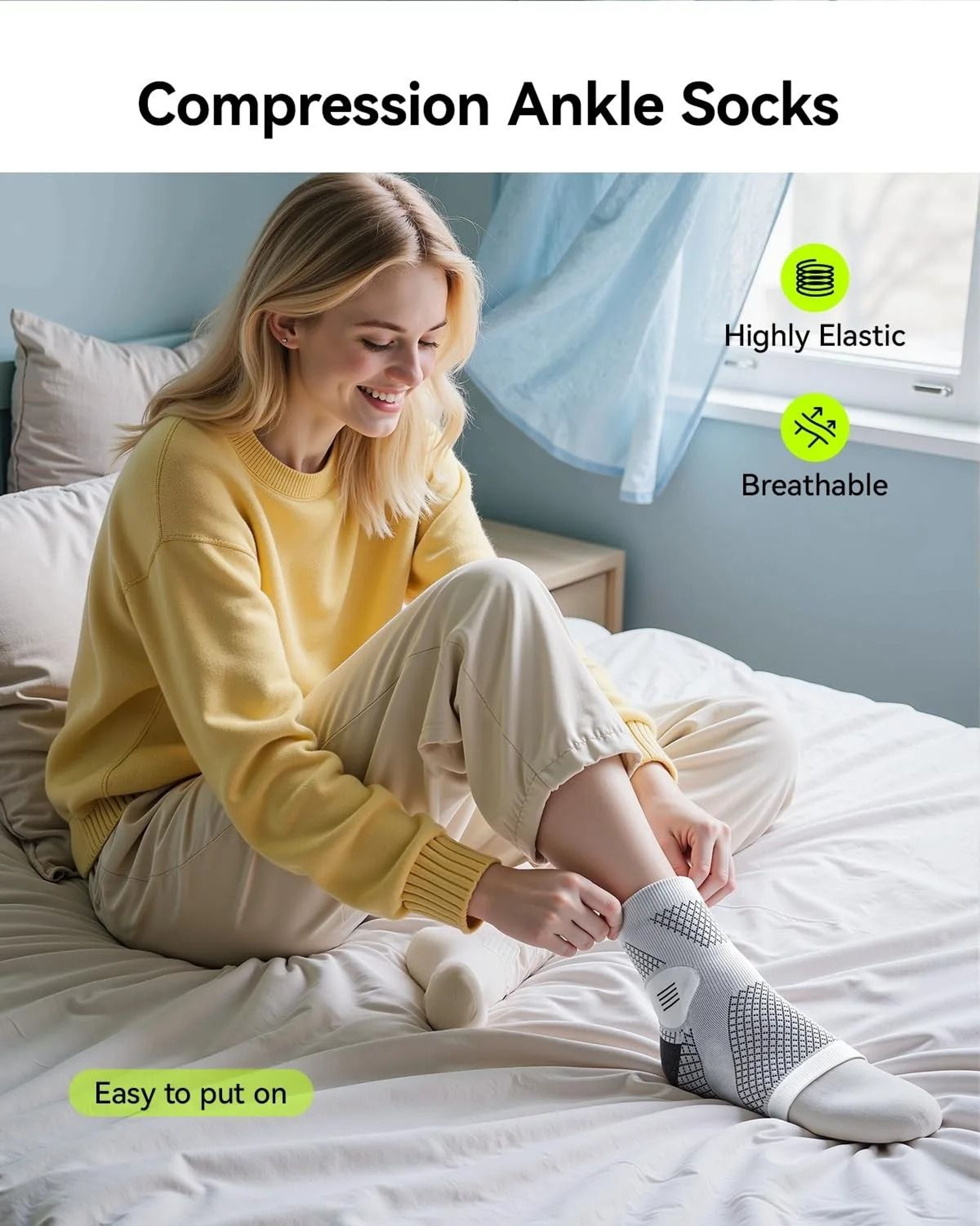 Neuropathy  Plantar Fasciitis Compression Socks 1 Pair Pack 3