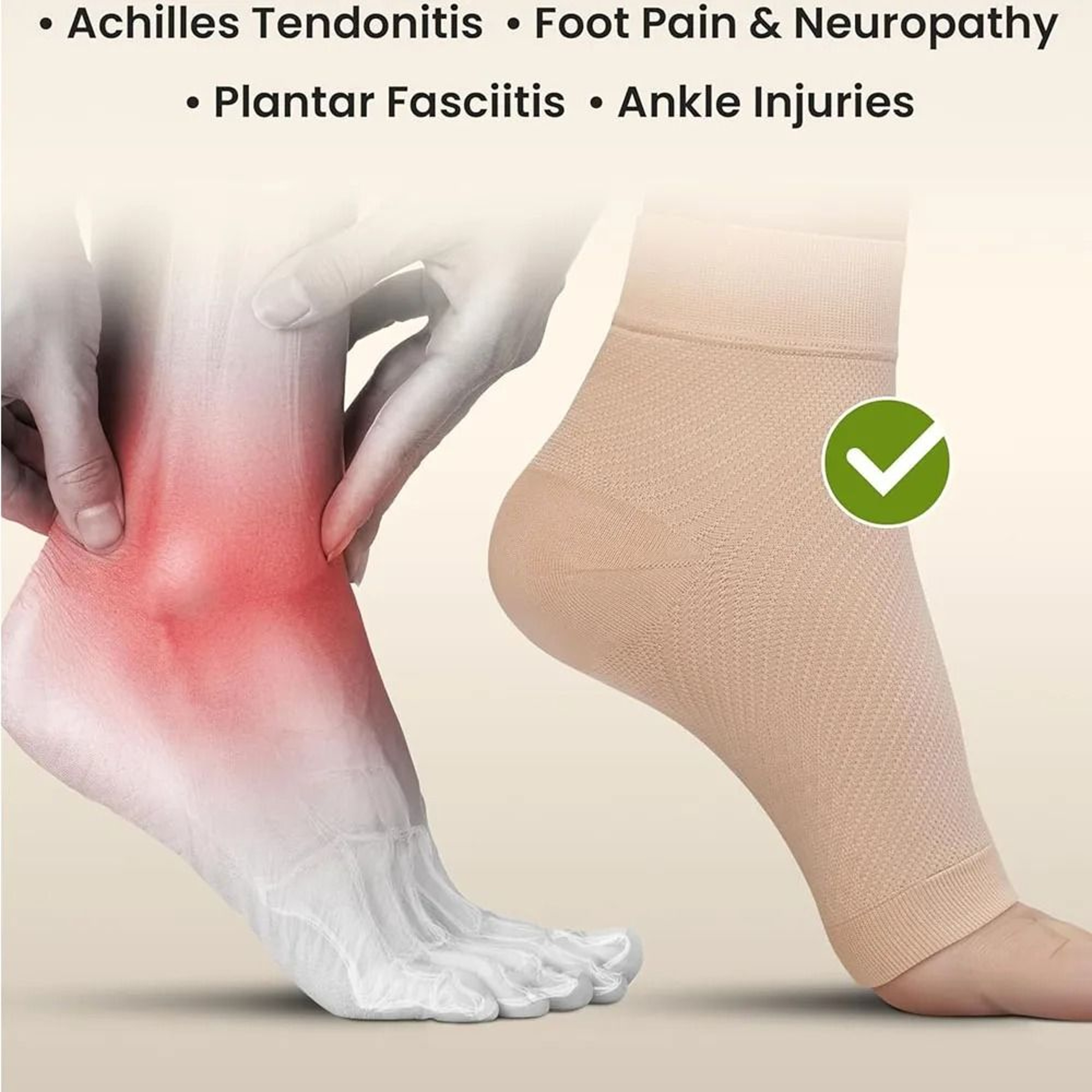 Unisex Open Toe Ankle Compression Sleeve Socks 2