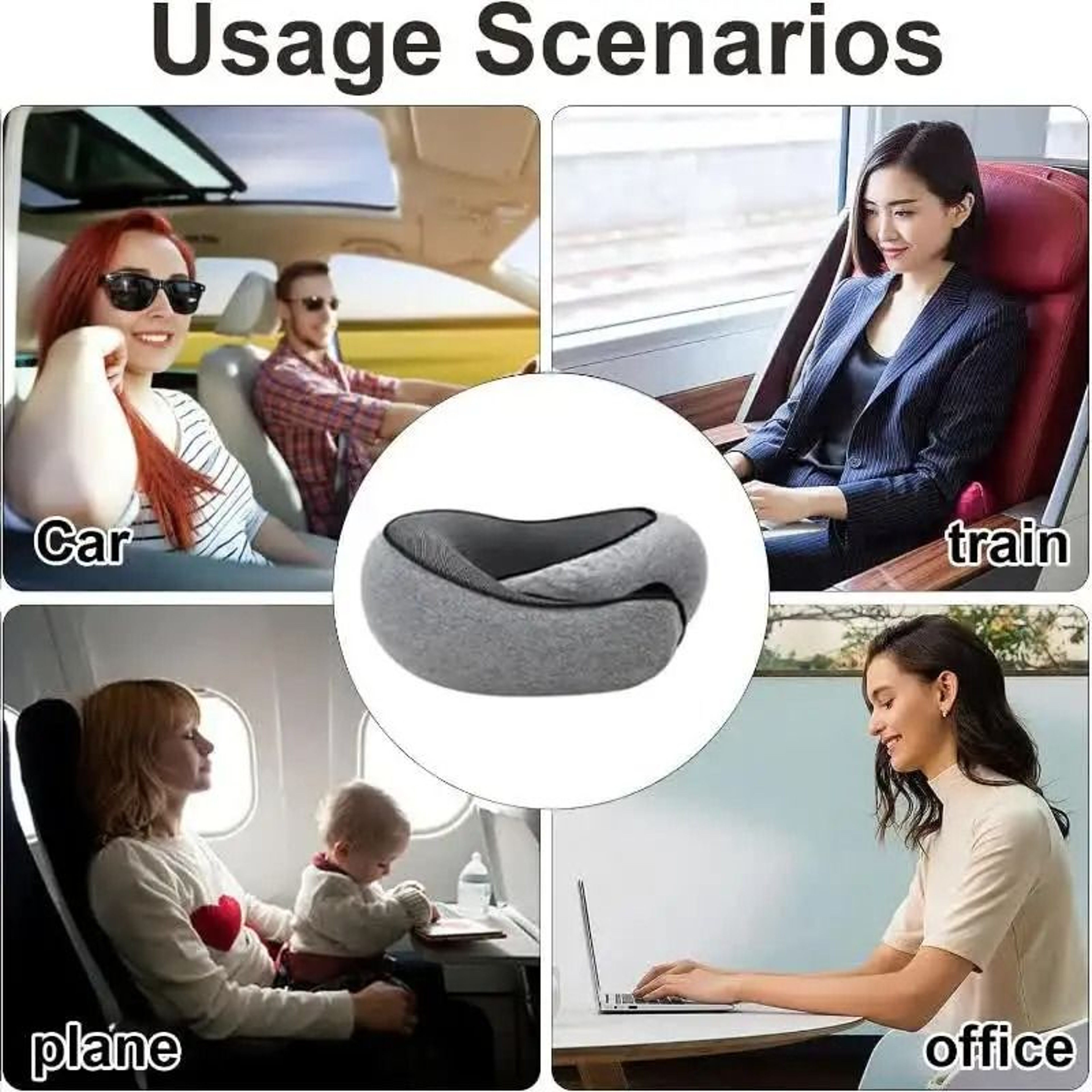 Travel Neck Pillow Memory Foam Snail Style 5