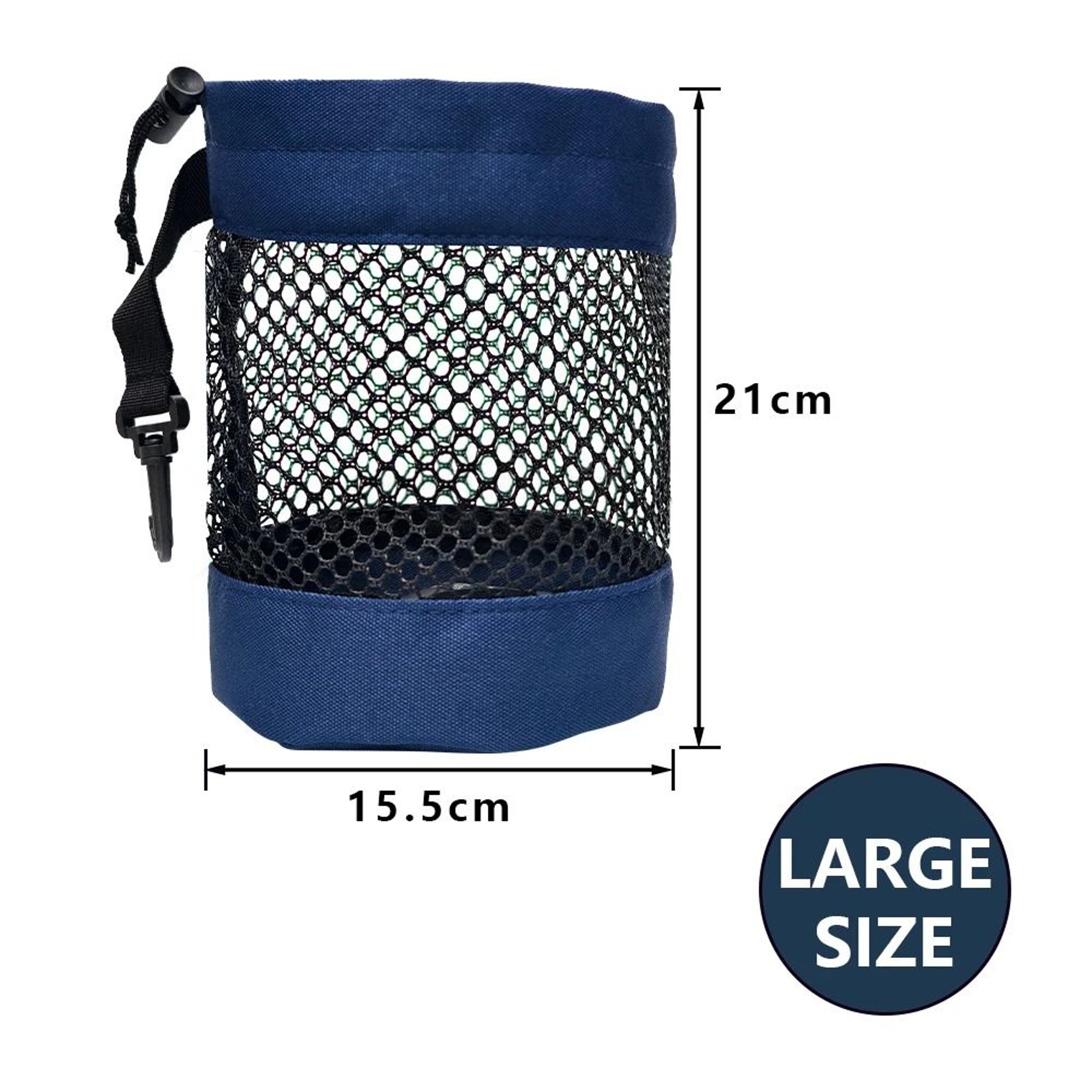 Black Golf Ball Pouch Bag With Mesh Nylon 12