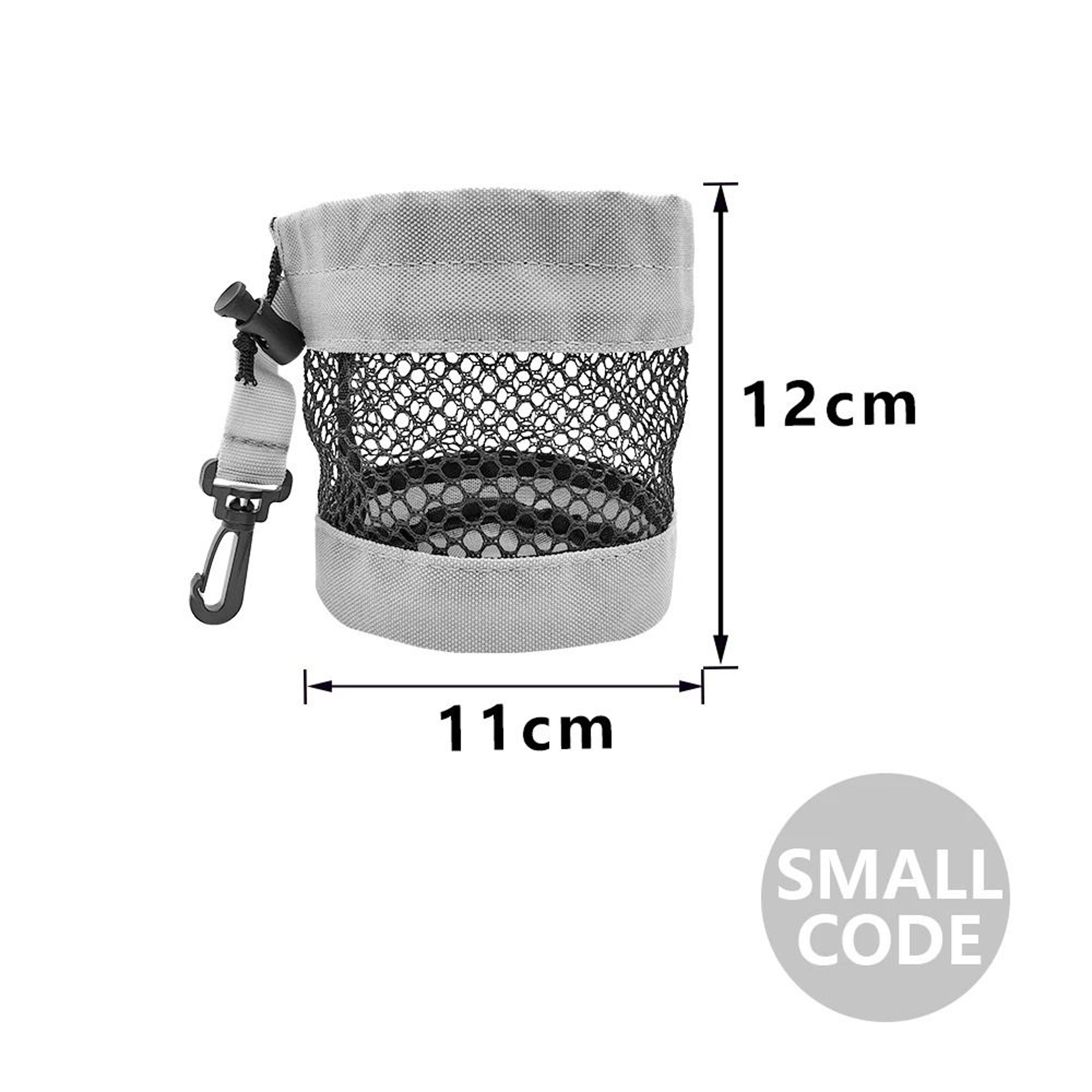 Black Golf Ball Pouch Bag With Mesh Nylon 13