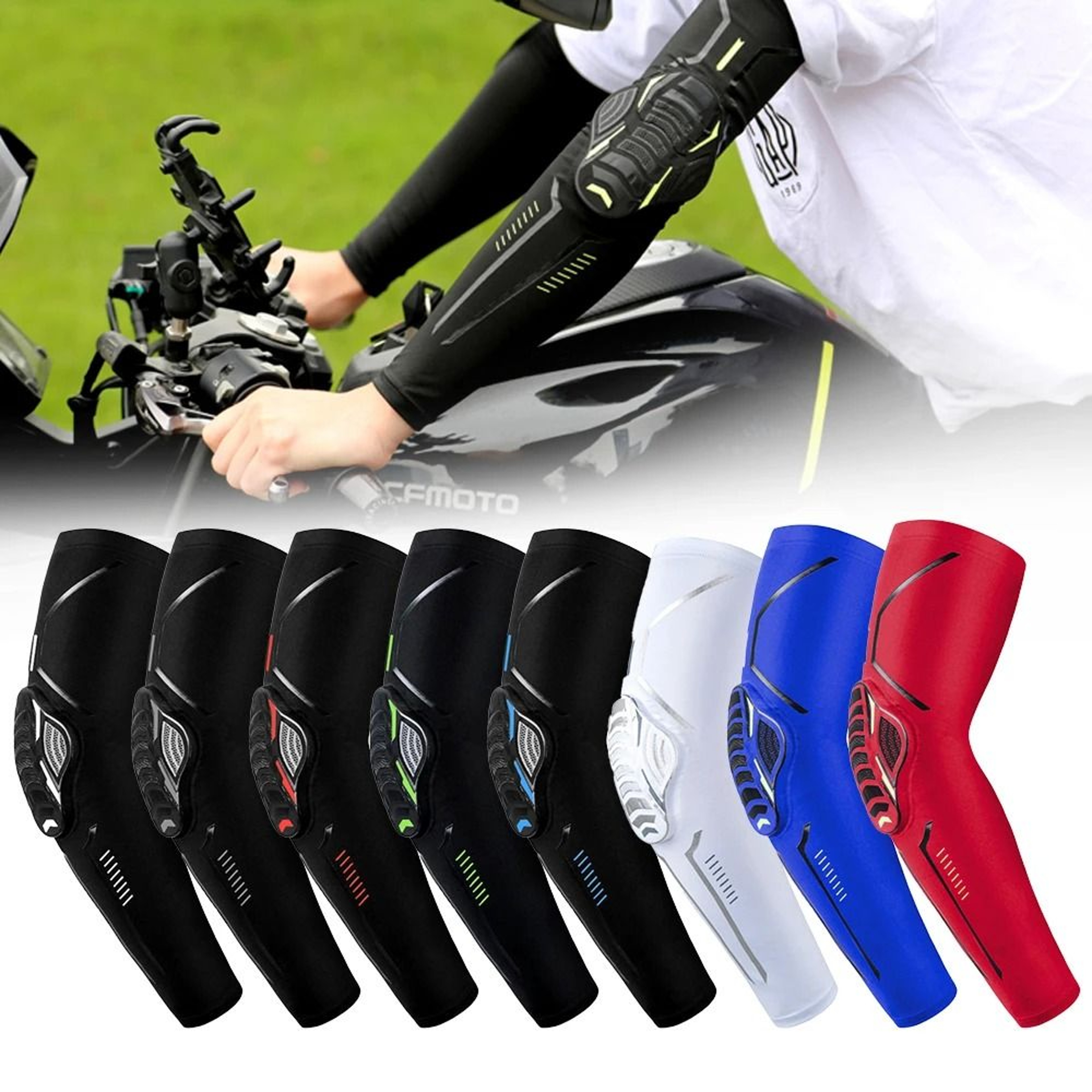 Sports Crash Proof Compression Elbow Pads 1 Pair 0