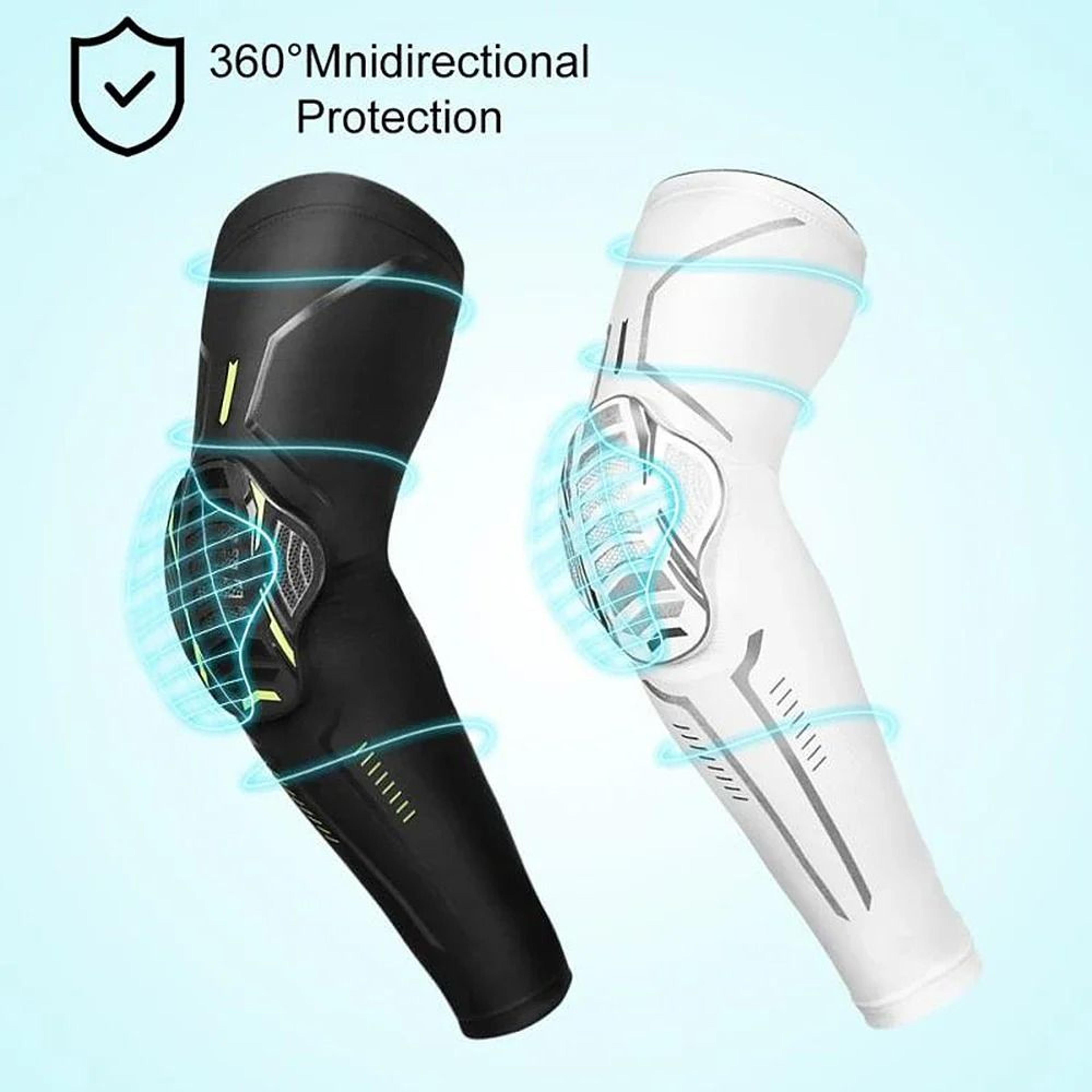 Sports Crash Proof Compression Elbow Pads 1 Pair 5