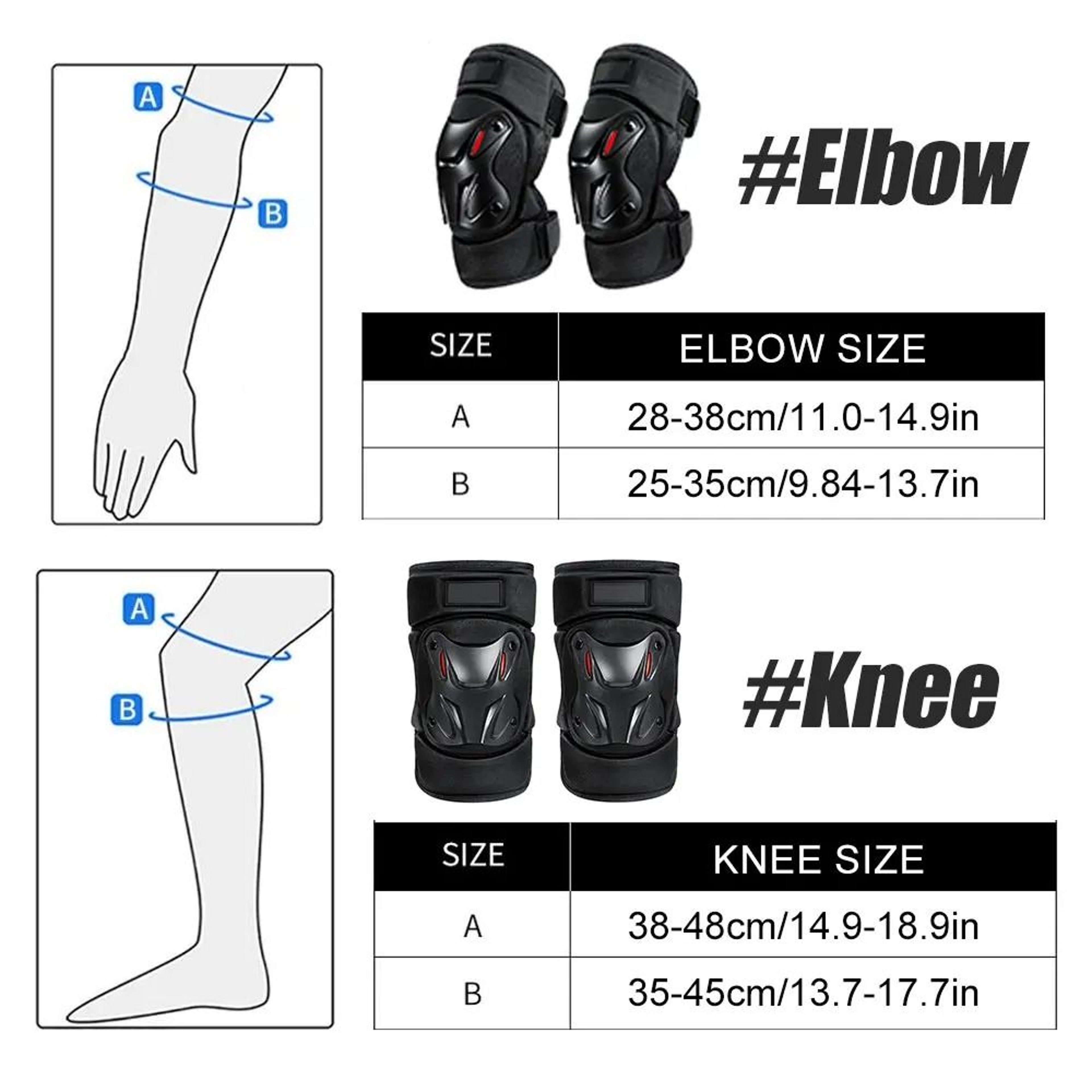 Motorcycle Knee and Elbow Protective Pads (1 Pair) – view 10