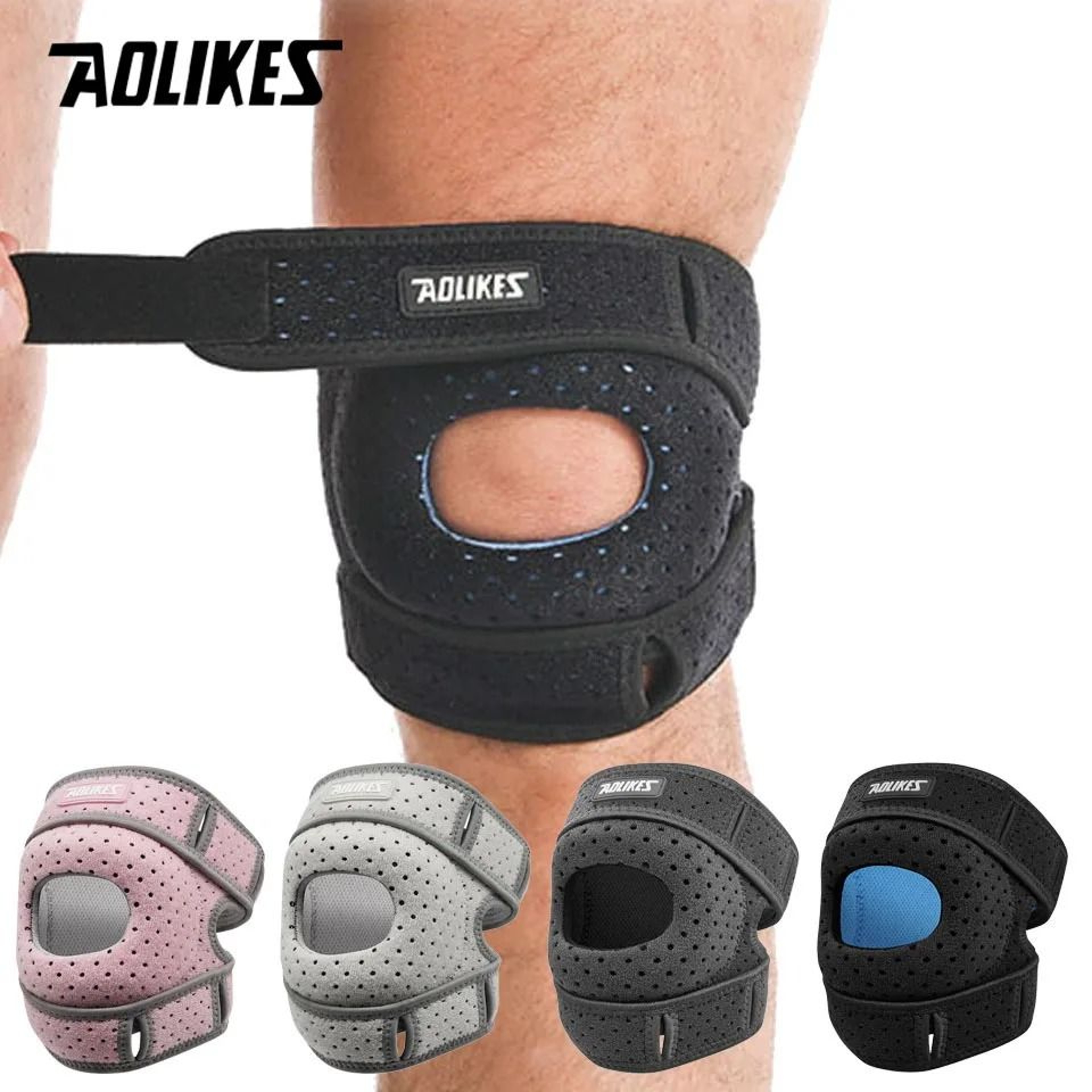 AOLIKES Patella Knee Brace Compression Support Sleeve For Pain Relief 0