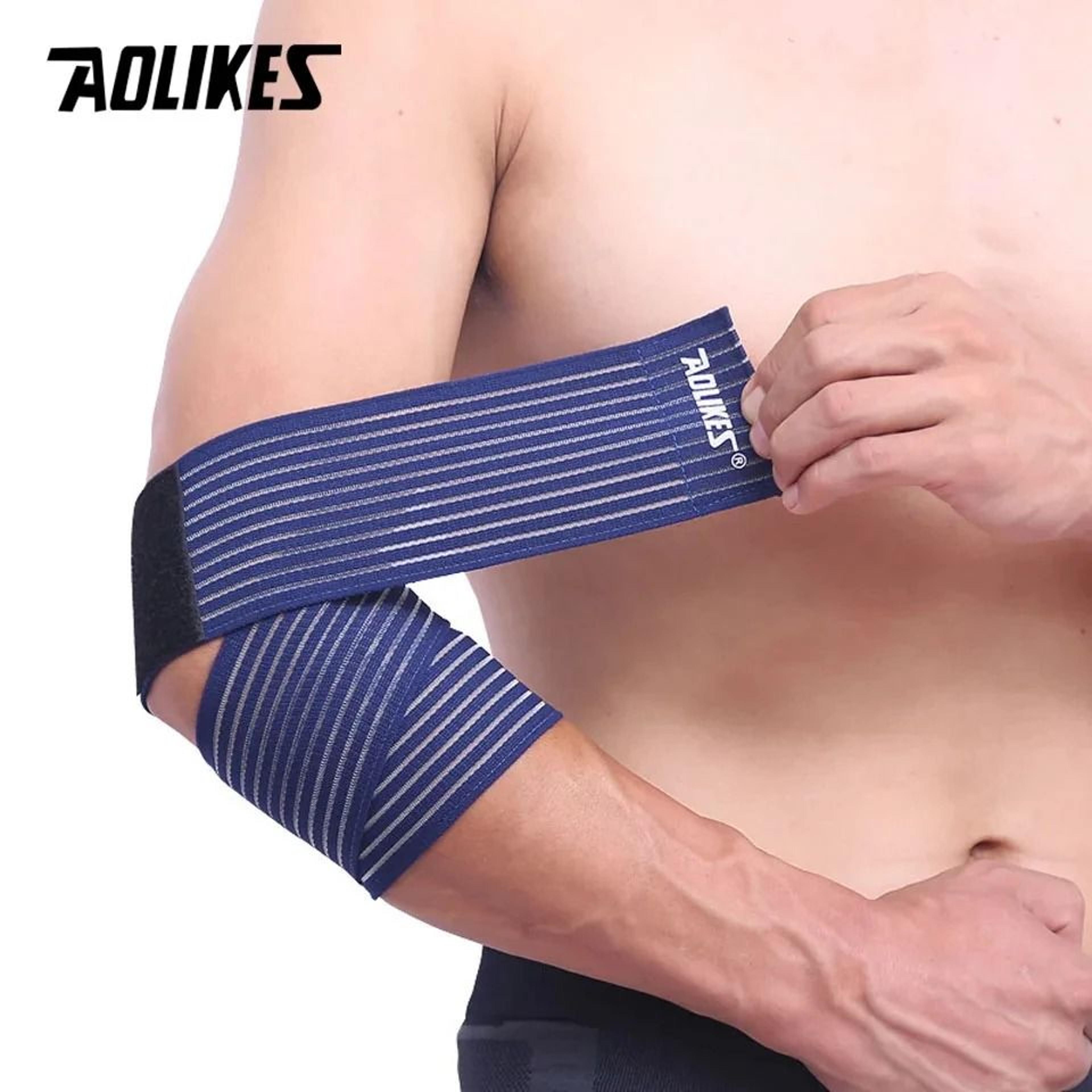 AOLIKES MultiUse Elastic Compression Bandage Wrap For Knee Elbow And Wrist Support 3