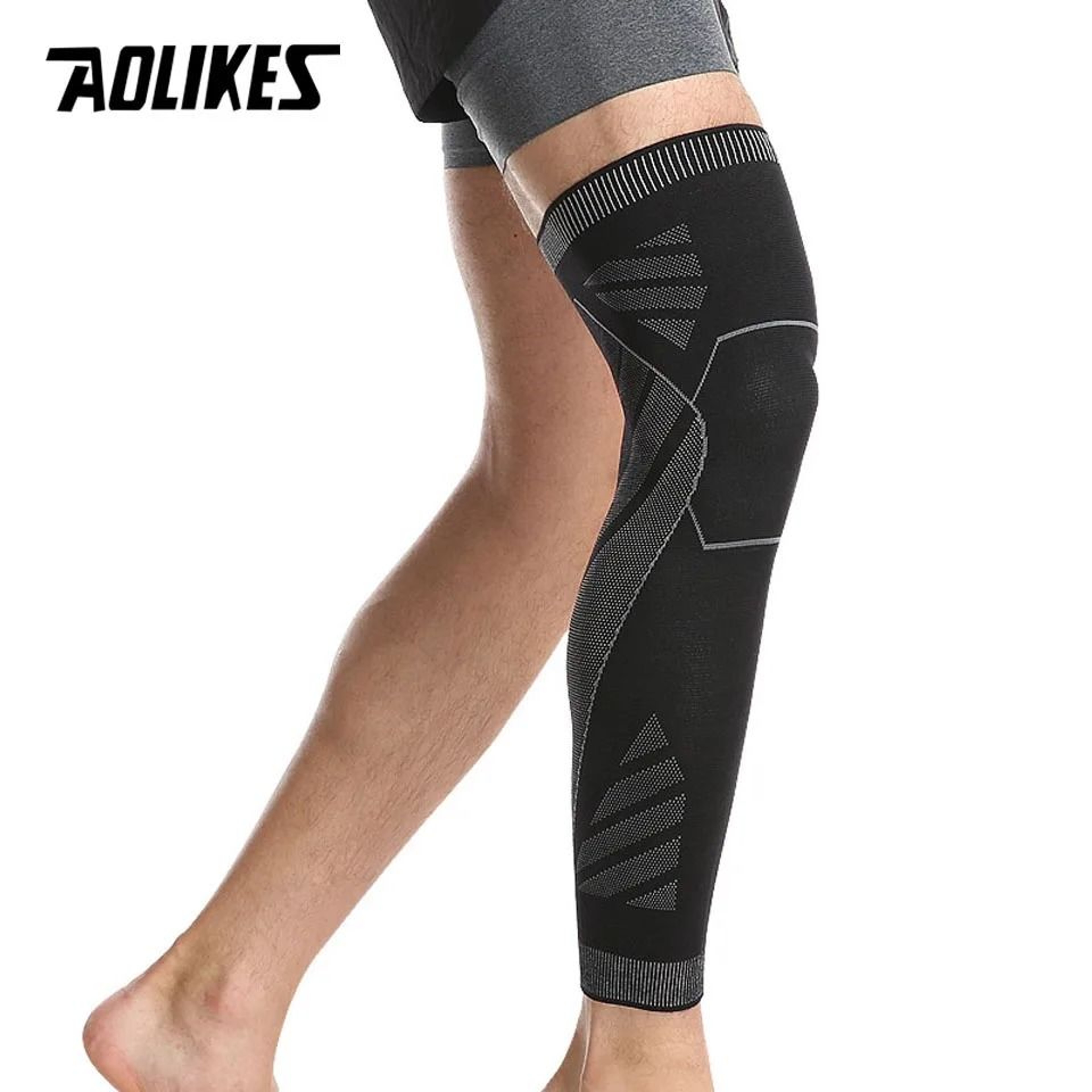 AOLIKES Full Leg Compression Sleeves And Knee Support Braces For Weightlifting And Joint Relief 2