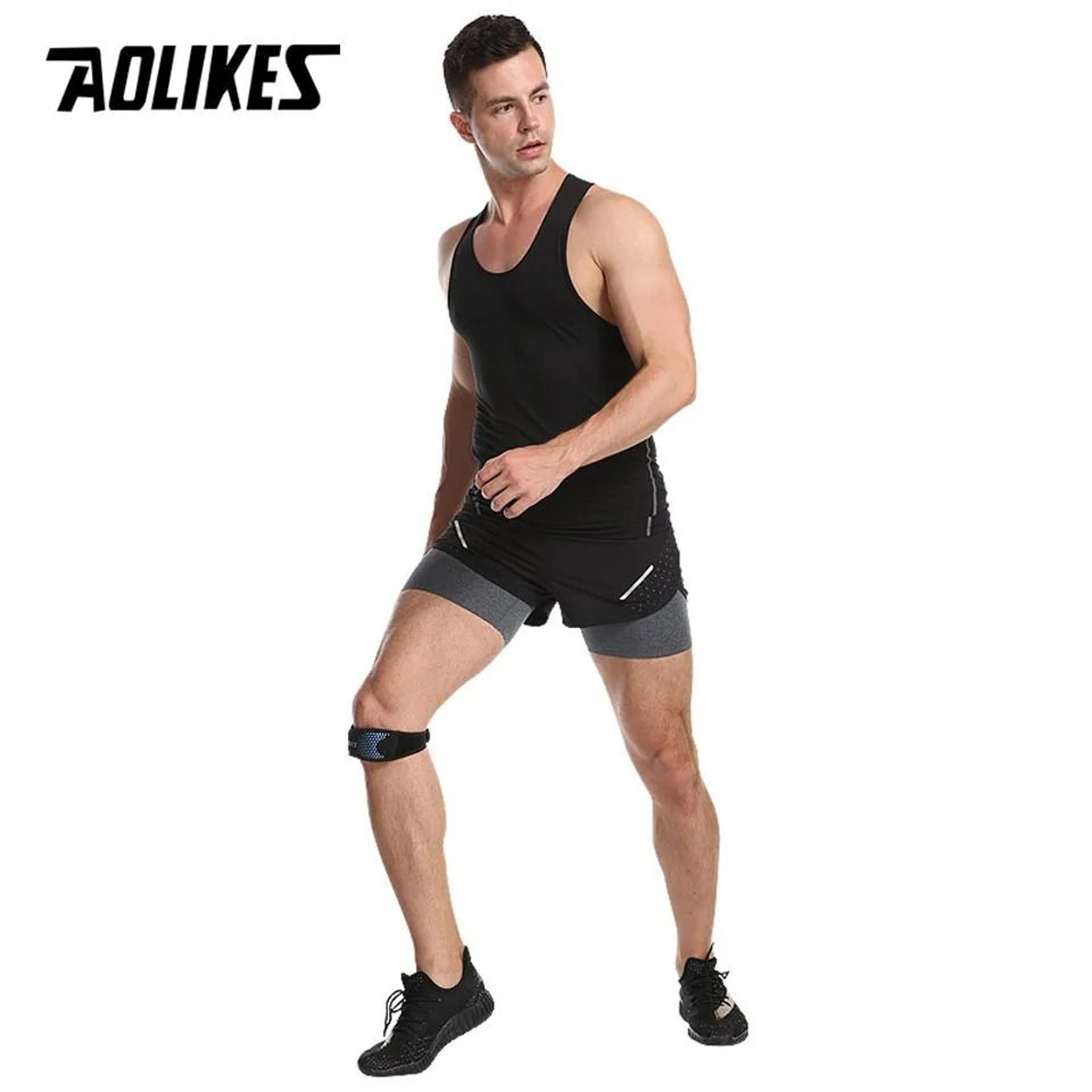 AOLIKES Adjustable Patella Stabilizer Knee Support Strap For Pain Relief 5