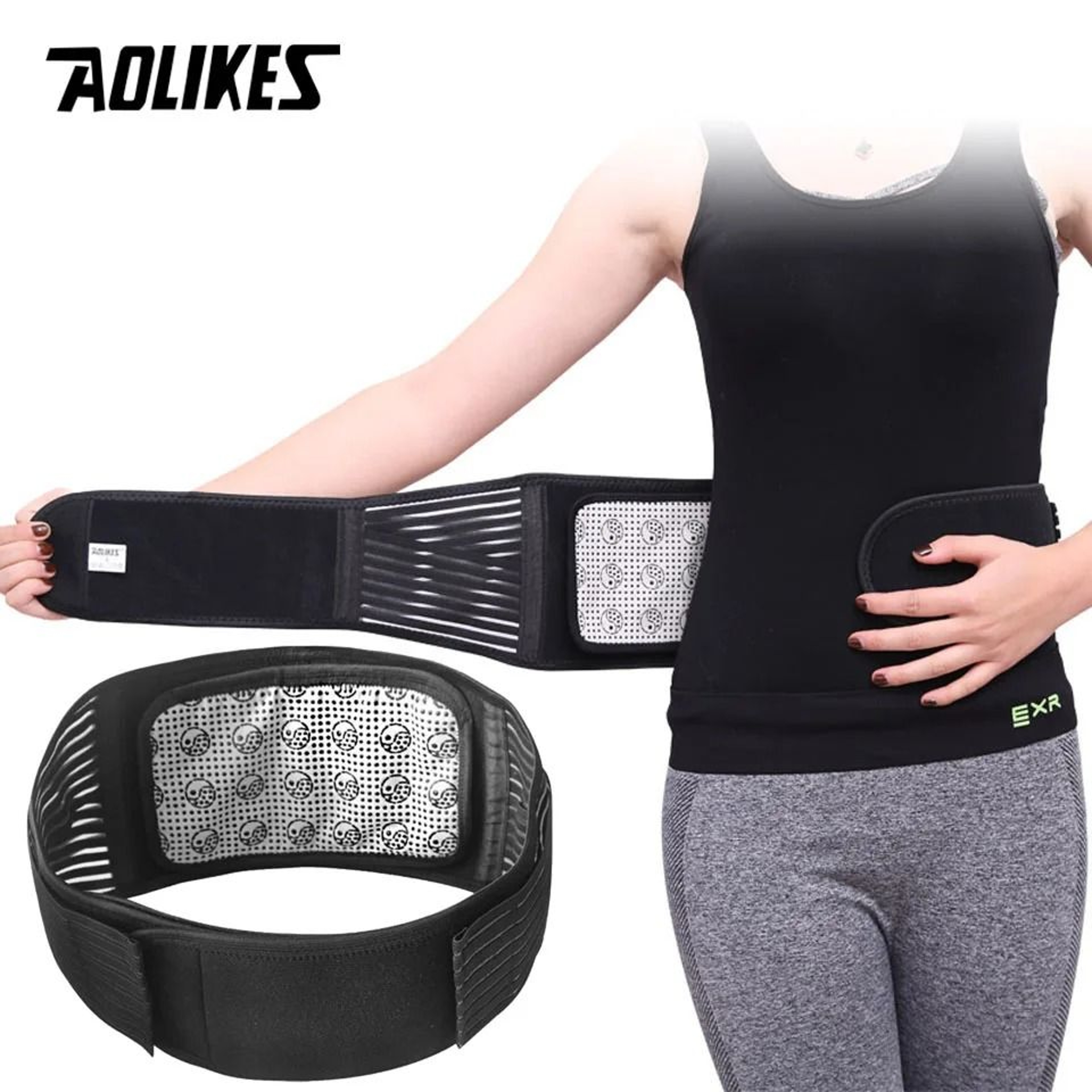 AOLIKES SelfHeating Magnetic Lumbar Back Support Belt 0
