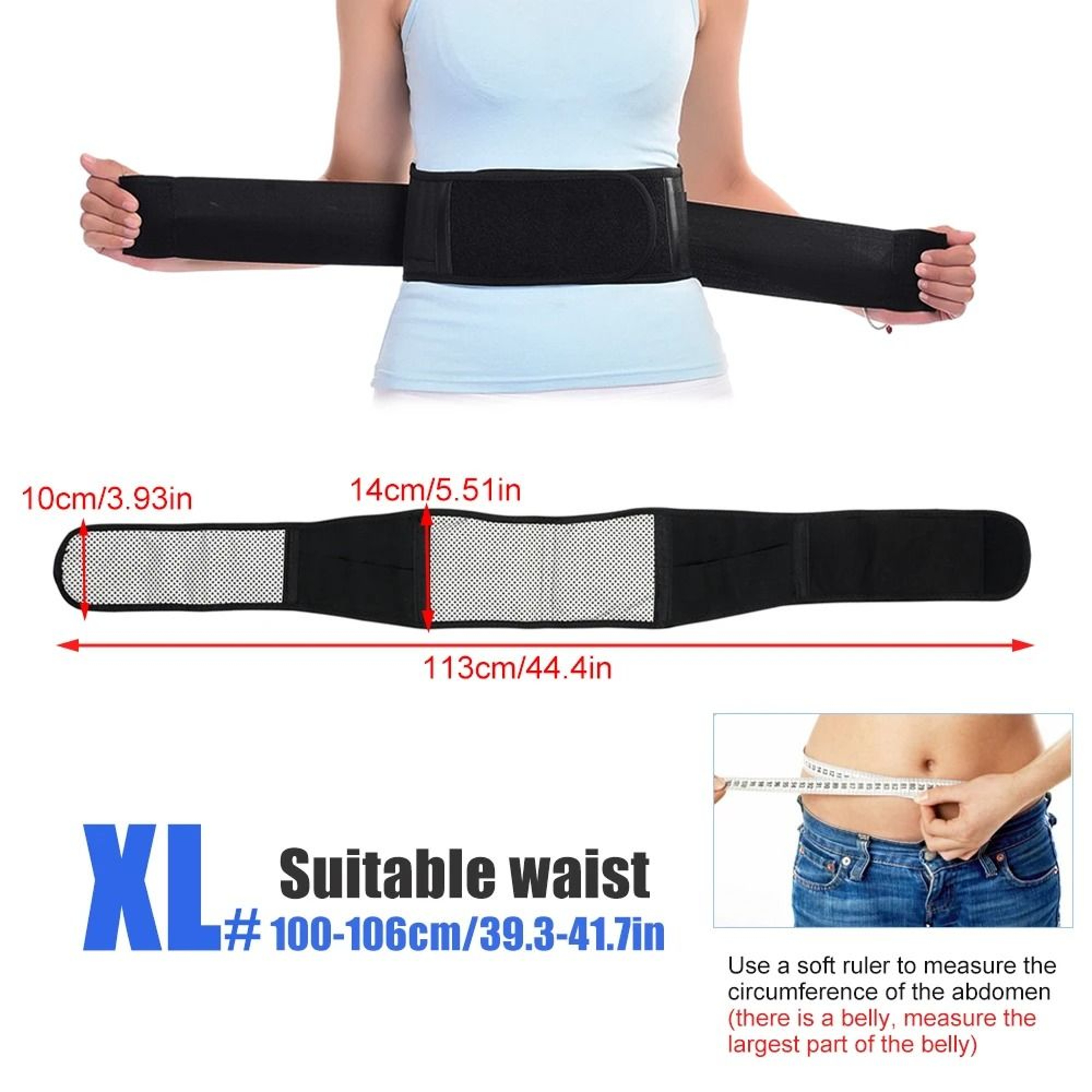 Heating Back Brace For Lower Back Pain Relief  Lumbar Support 8