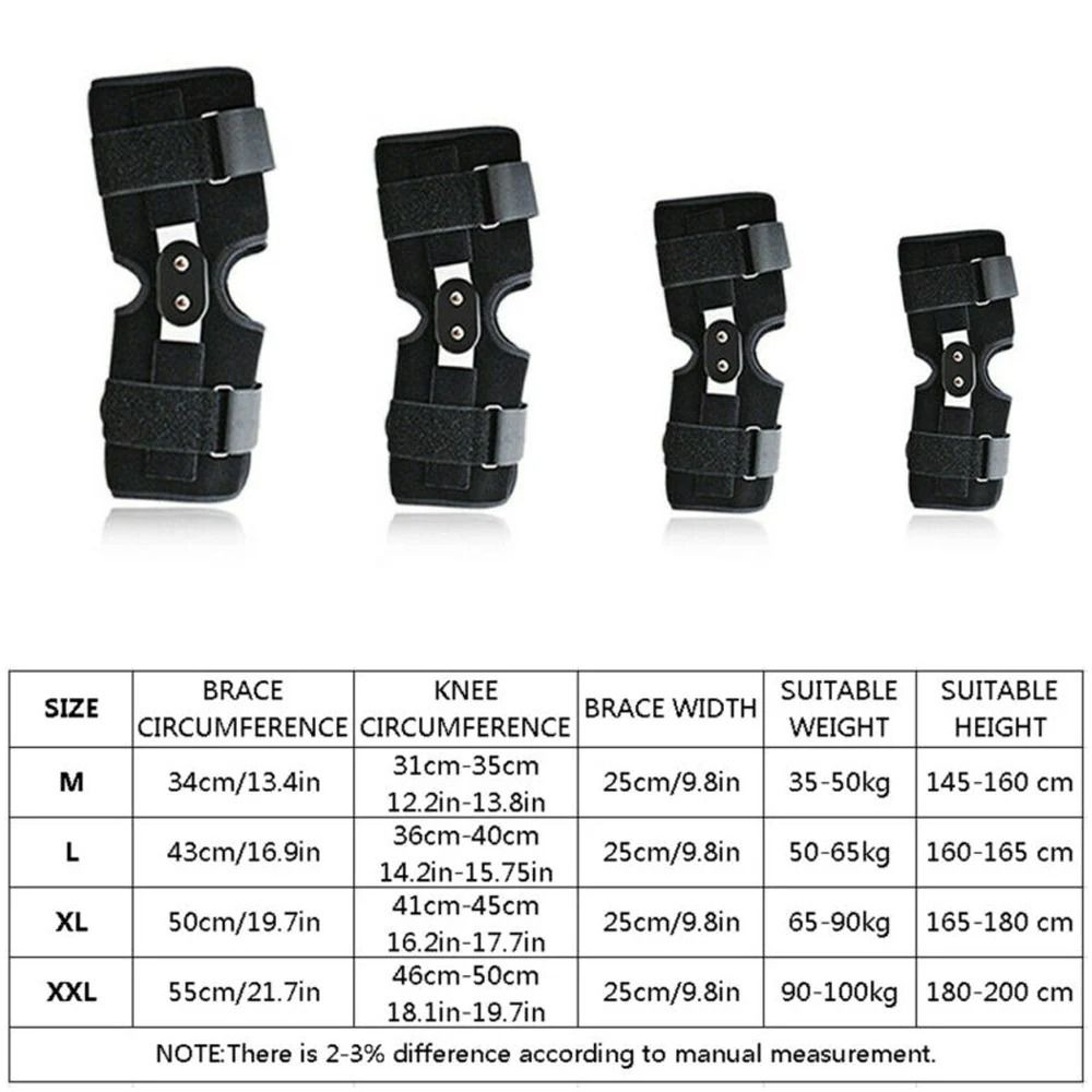 Pro Knee Brace For Meniscus  Arthritis  Adjustable Open Patella Support With Aluminum Splints 5