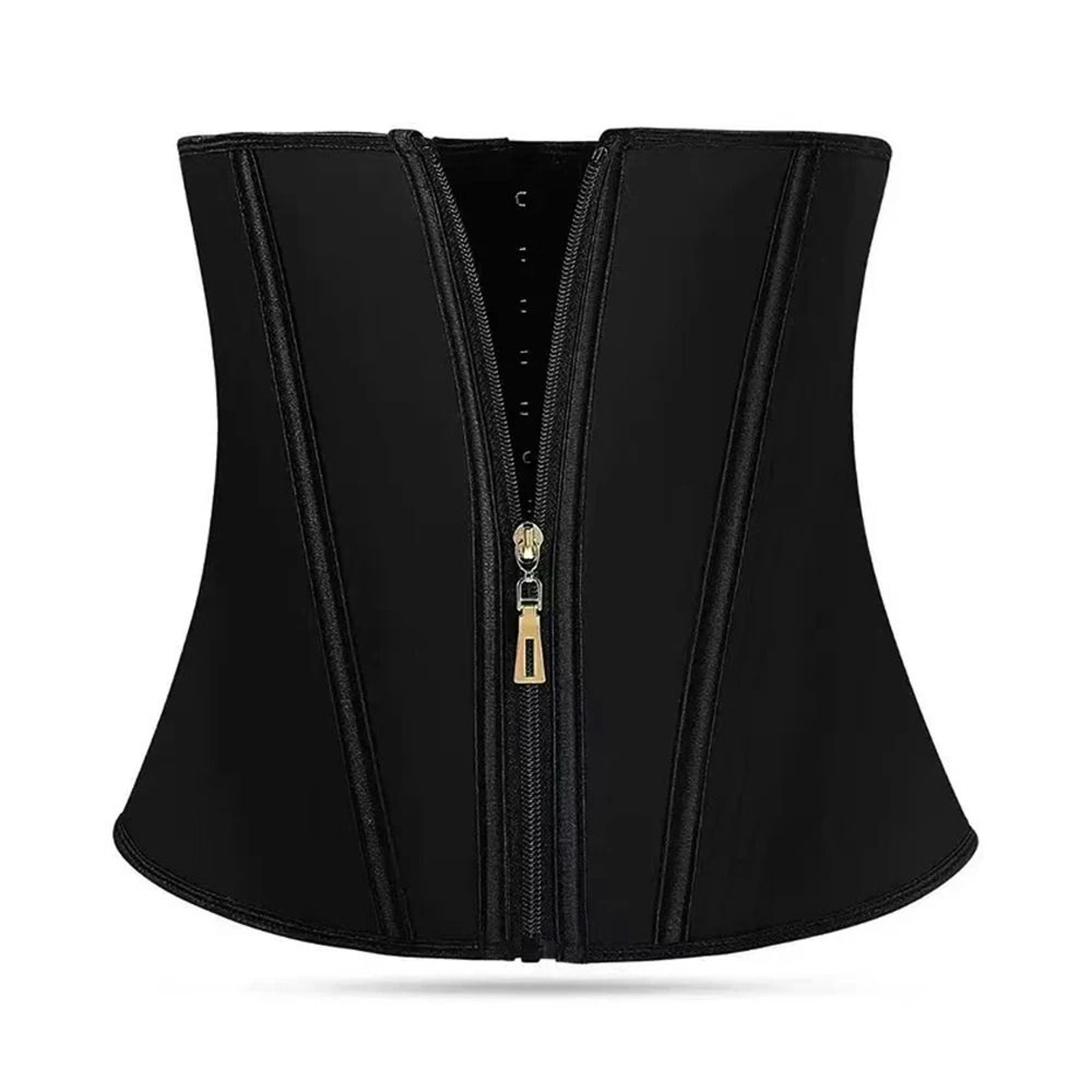 RGGMQQ Underbust Waist Trainer Corset  Zipper  Hook Workout Body Shaper 6
