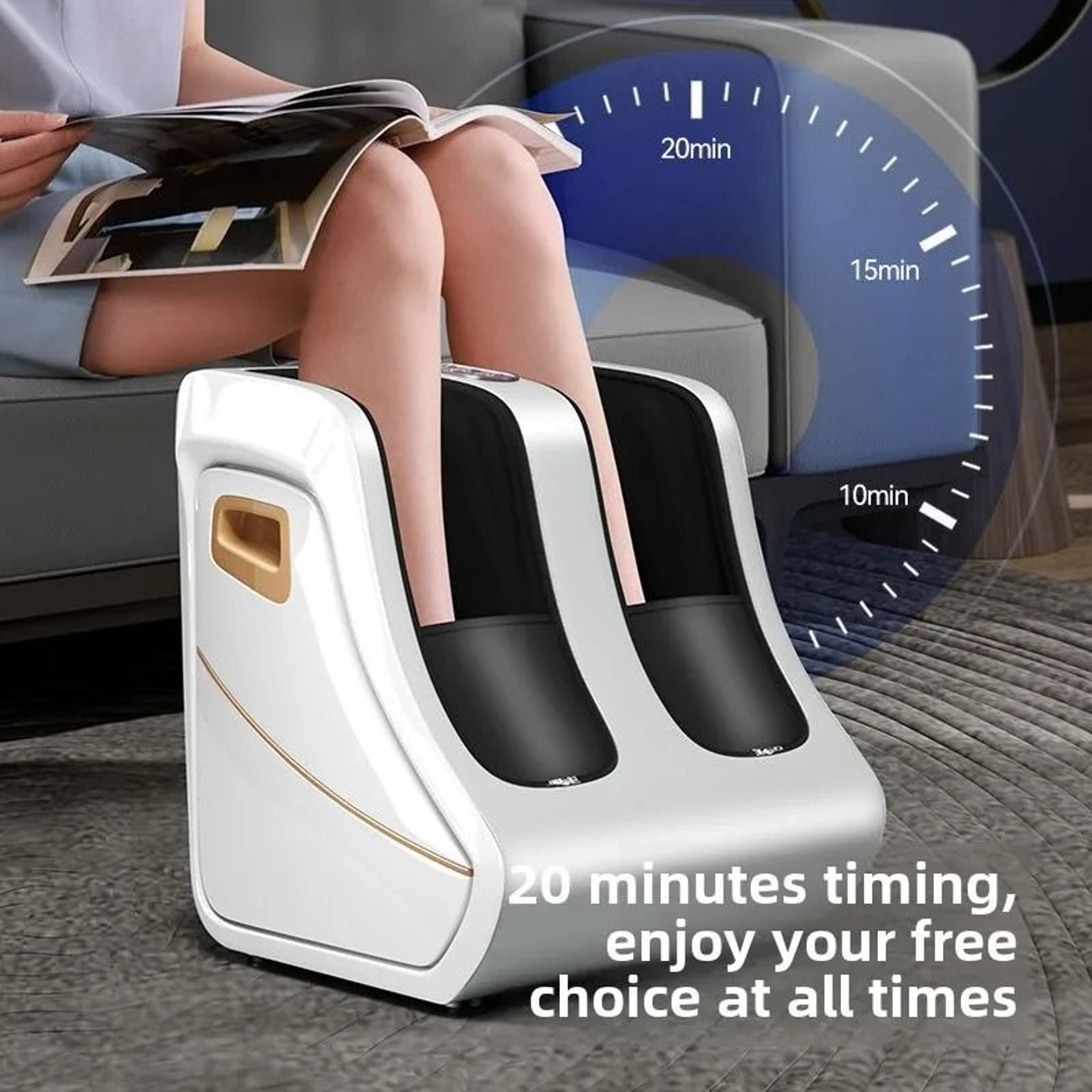 Professional Shiatsu Foot  Calf Massager With Deep Kneading  Compression 3