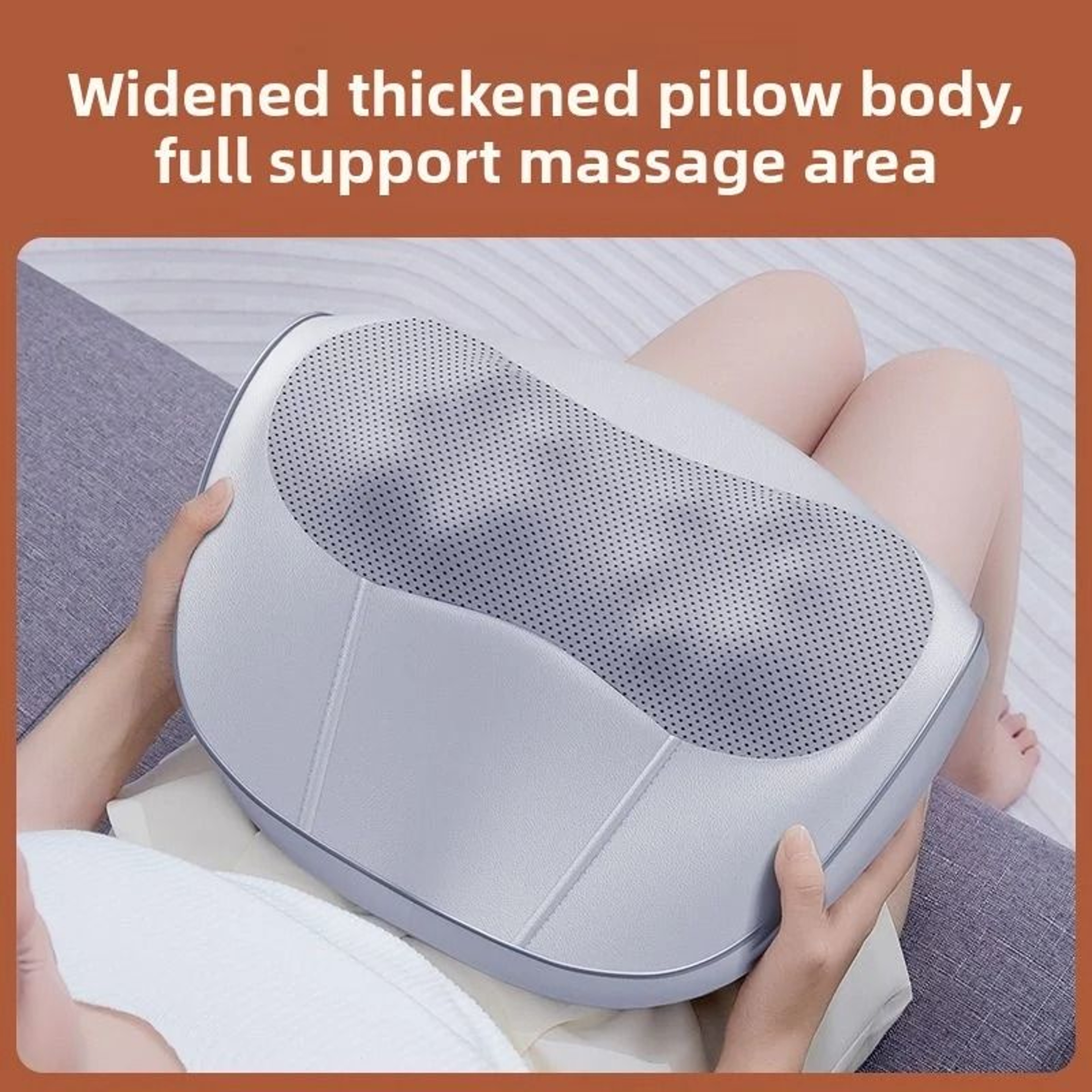 Electric Shiatsu Neck  Back Massage Pillow  Airbag Stretching Heat  MultiZone Kneading 5