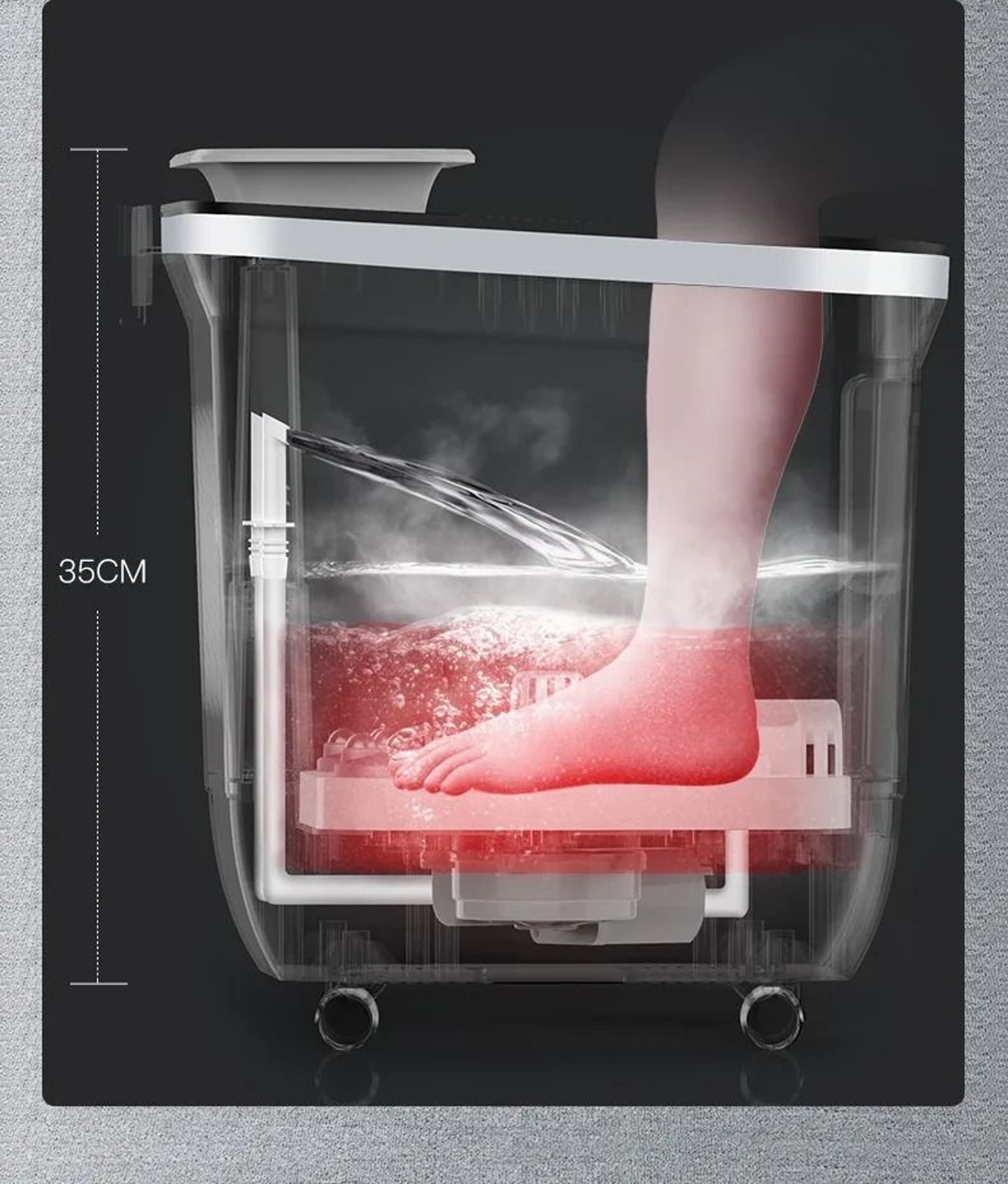 Automated Home Spa Electric Foot Bath Basin With Heat  Massage 5