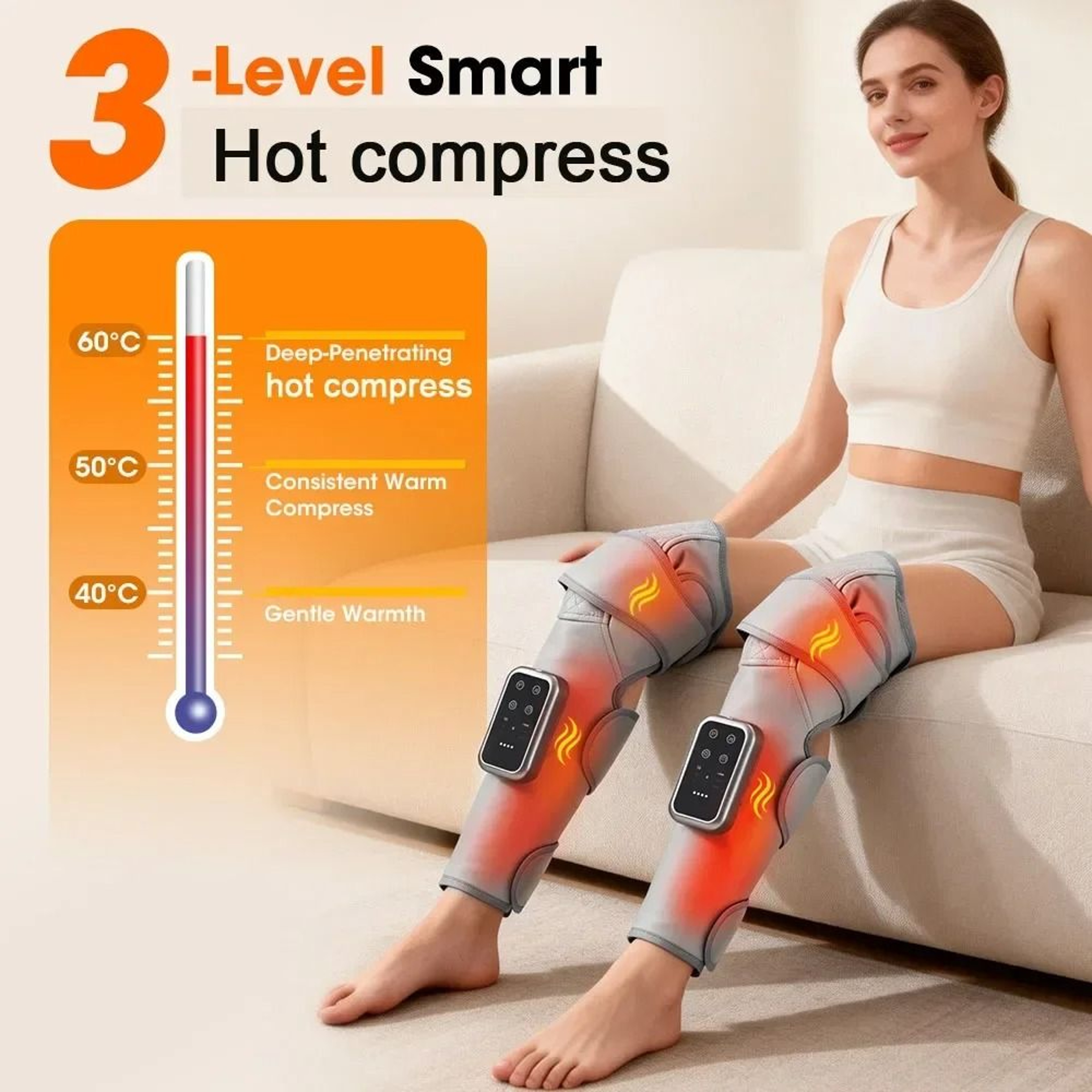 360 Full Leg  Knee Massager With Airbag Compression  Heat 1