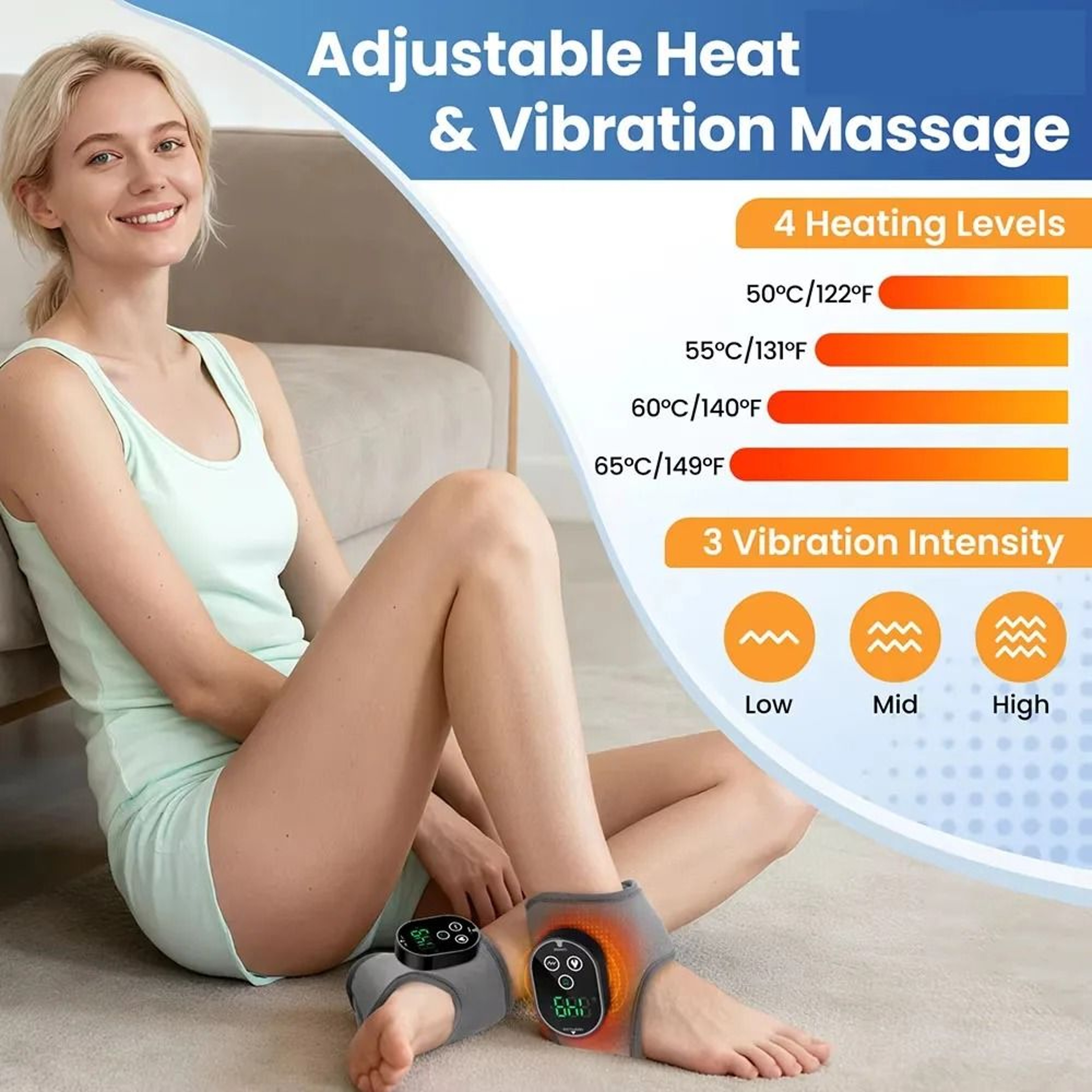 Cordless Heated Ankle Massager With Targeted Thermal Recovery 2