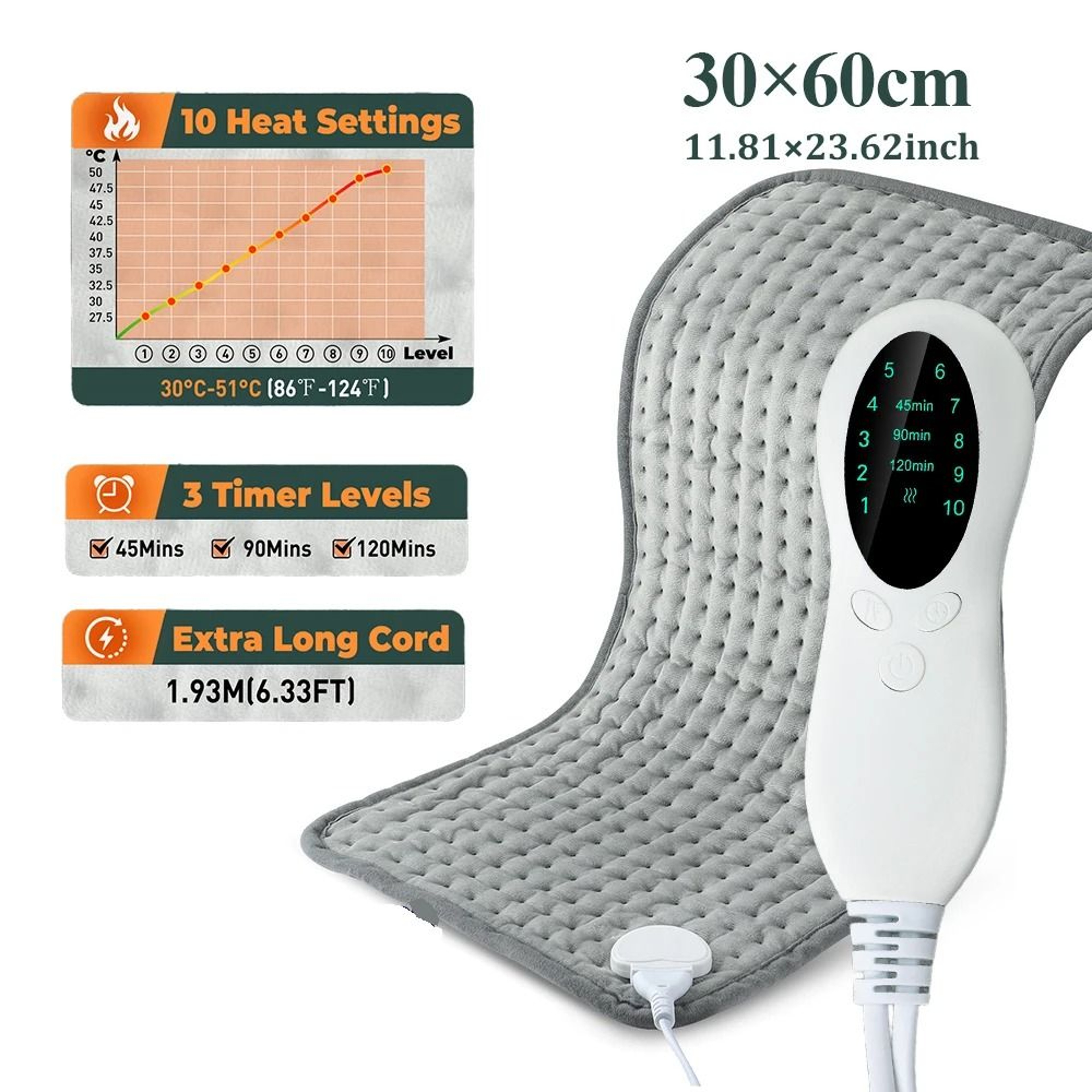 Electric Heating Pad Blanket For Office Home  Travel 7