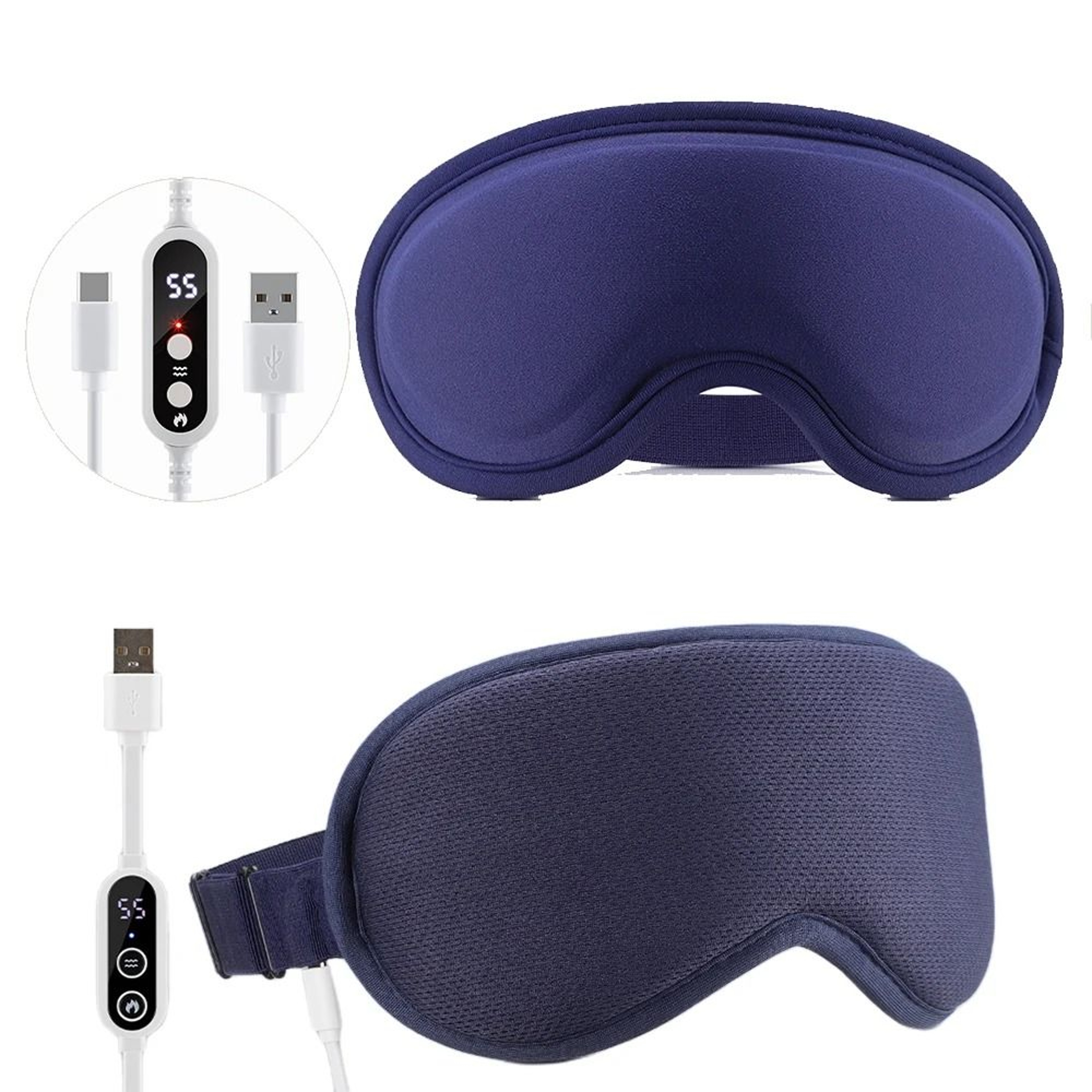 USB Heated  Vibrating Eye Massager Sleep Mask 0