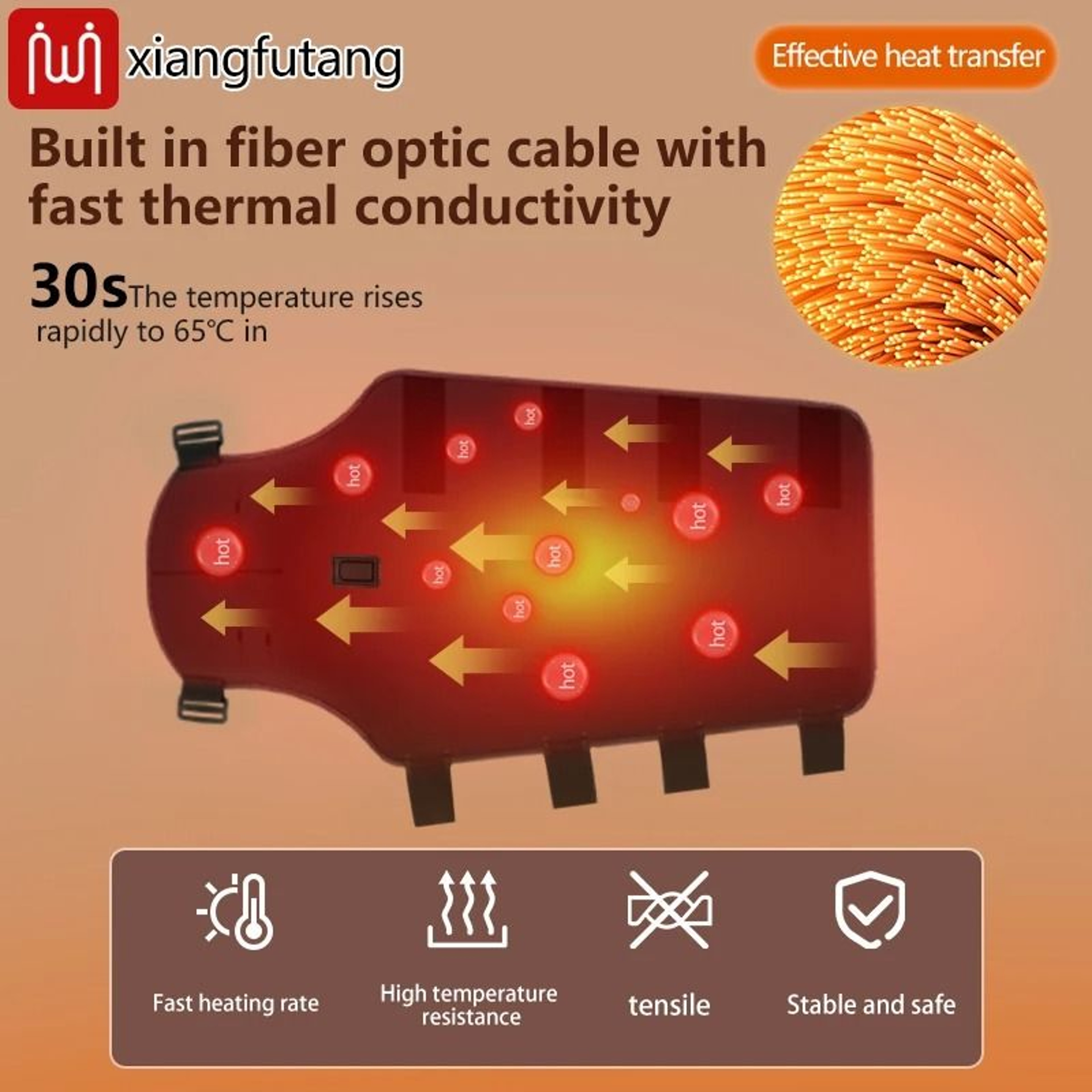 Long Hip  Leg Heating Pad With Vibration Massager 4
