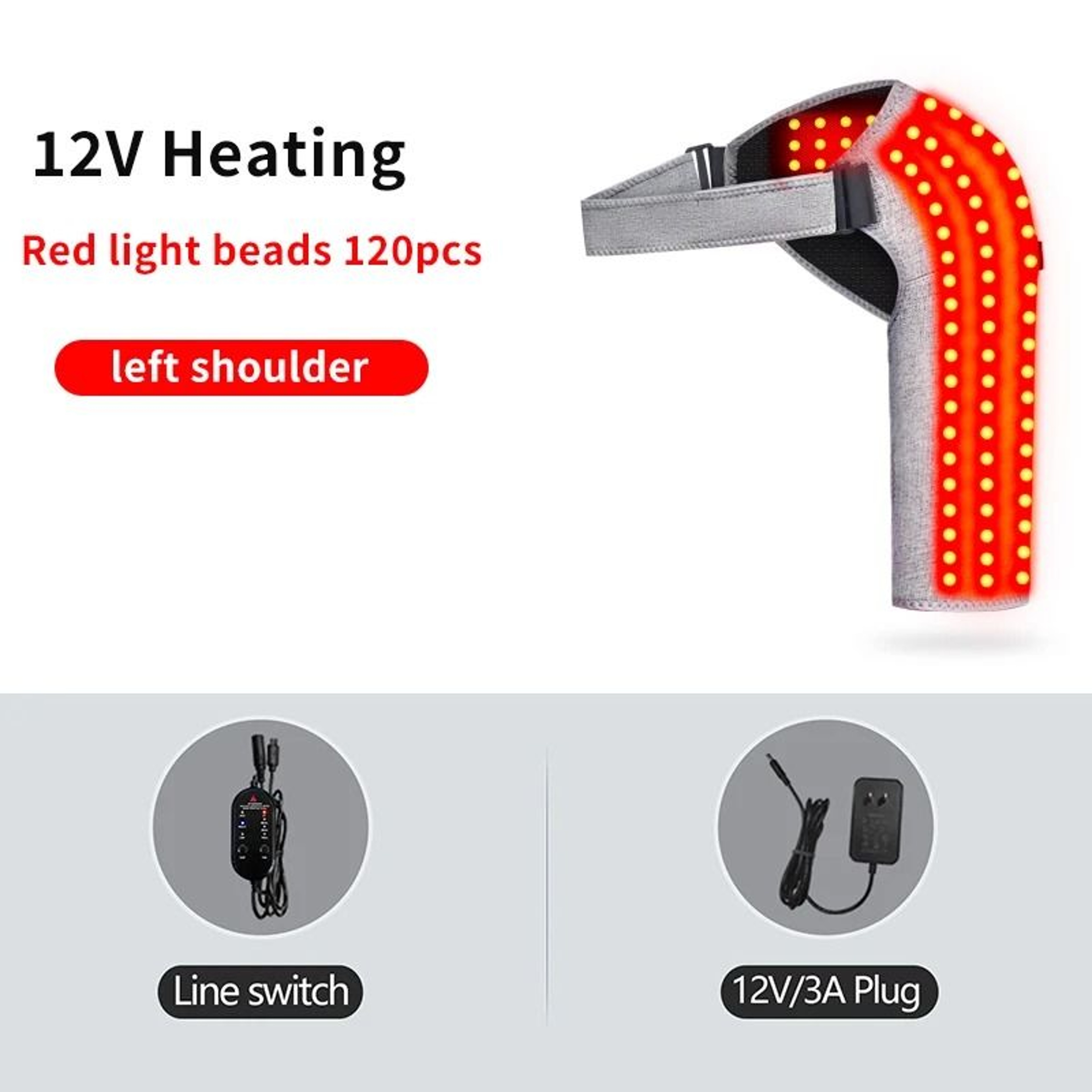 Red Light Heating  Massaging Shoulder Support Brace 7
