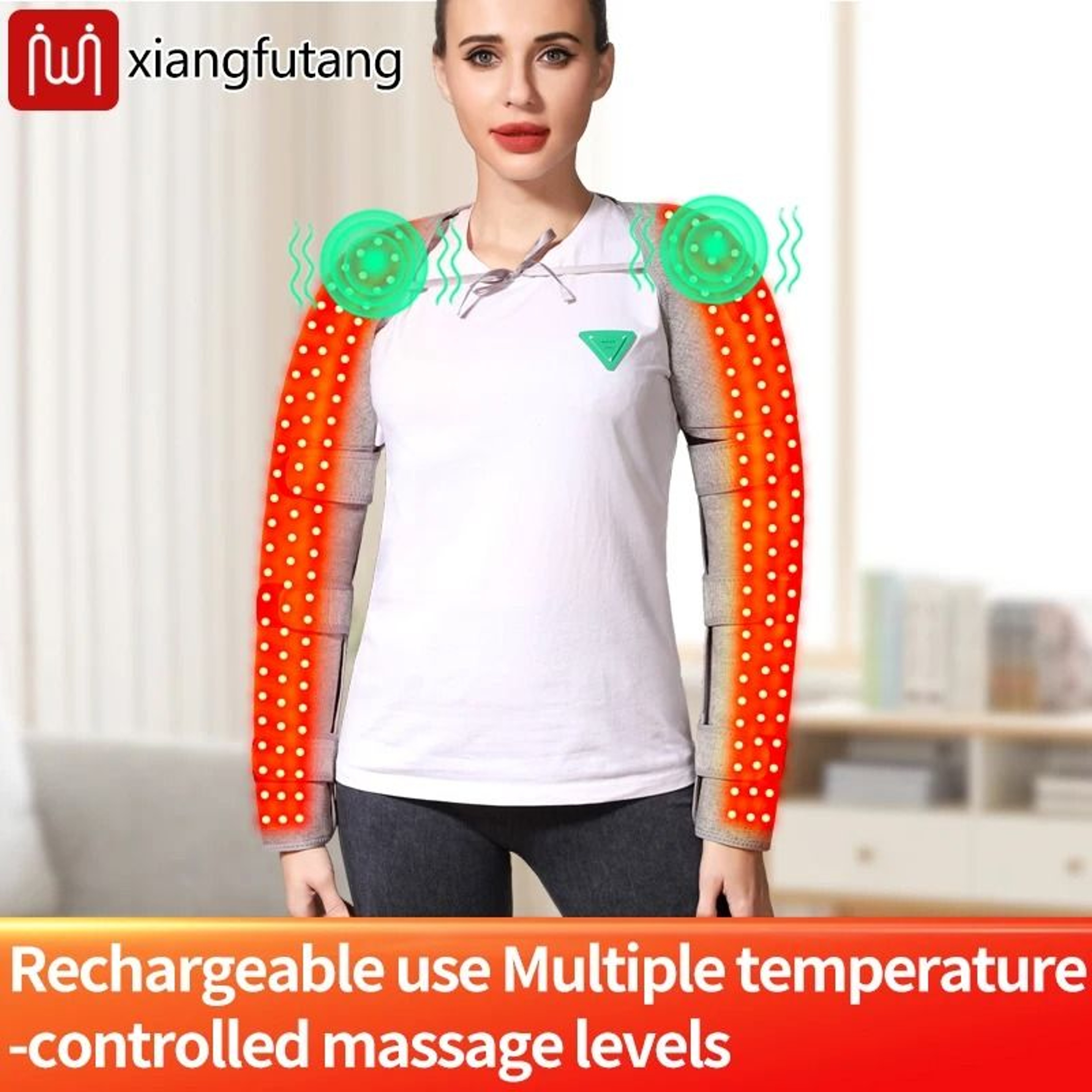 Red Light Heating  Massaging Shoulder  Arm Support Wrap 0