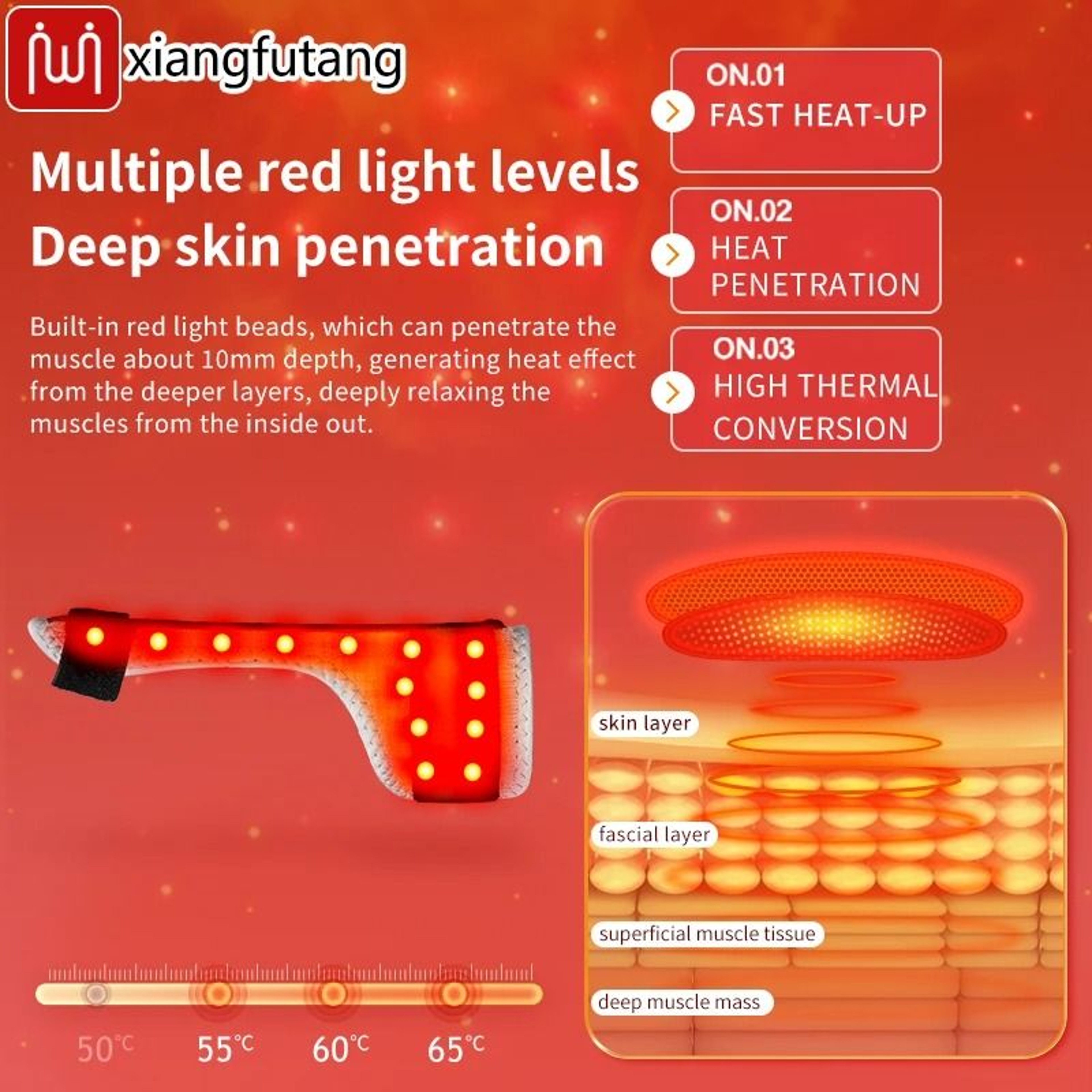 Red Light Heated Finger  Wrist Support Brace 4