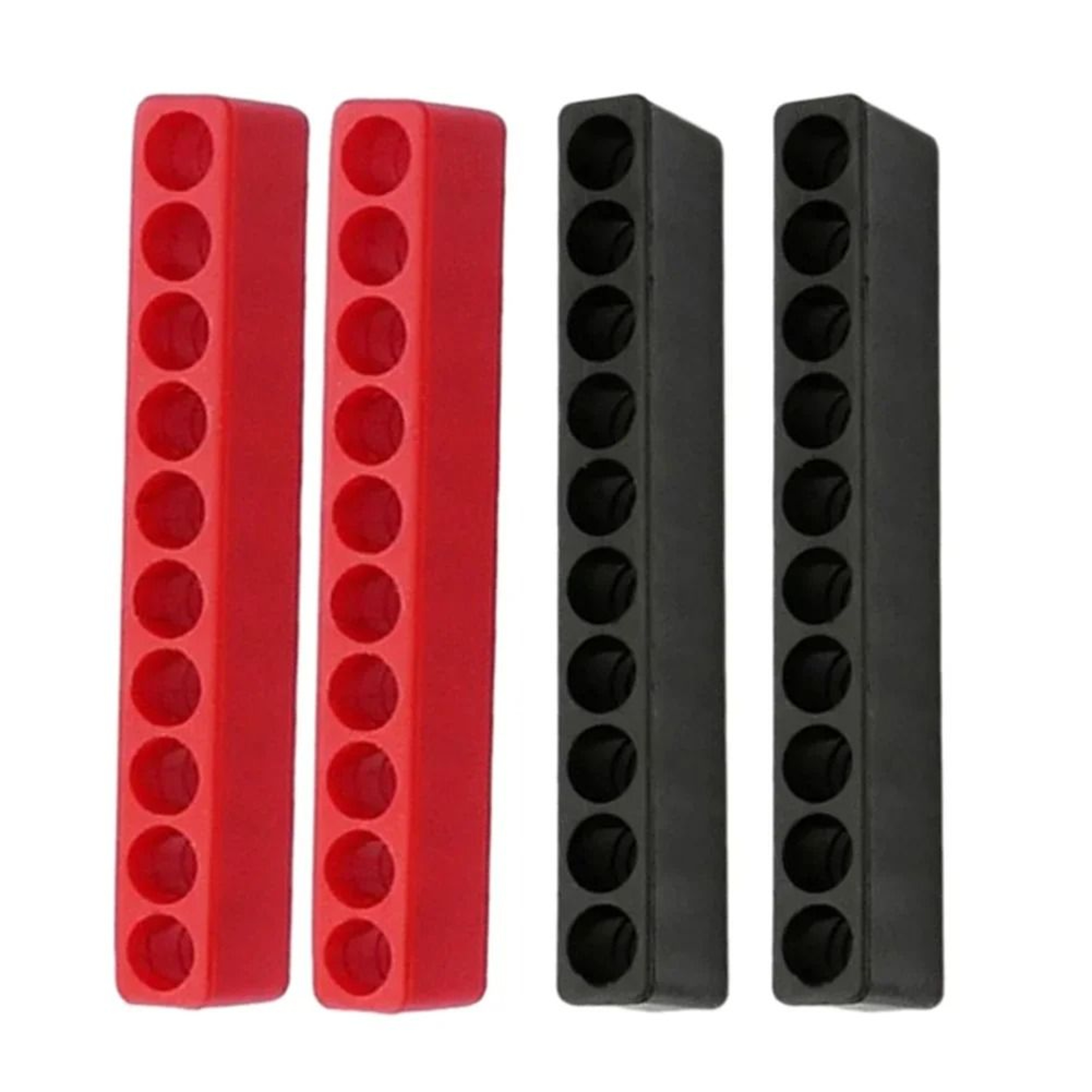 4Pcs 10 Holes Screwdriver Bit Holder Soft Rubber Organizer 3