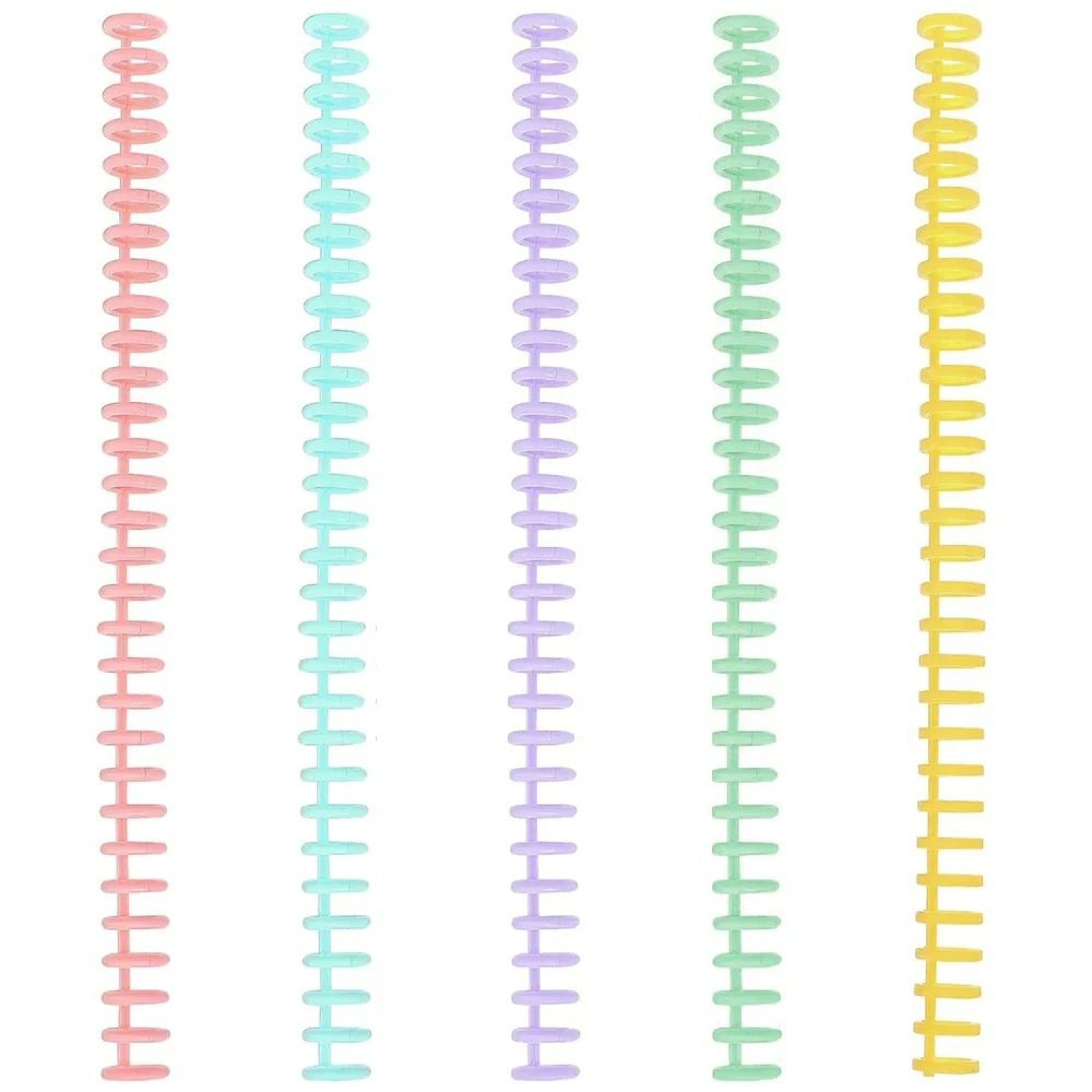 510PCS 30 Rings Comb Binding Spines Plastic Spiral Coils 6