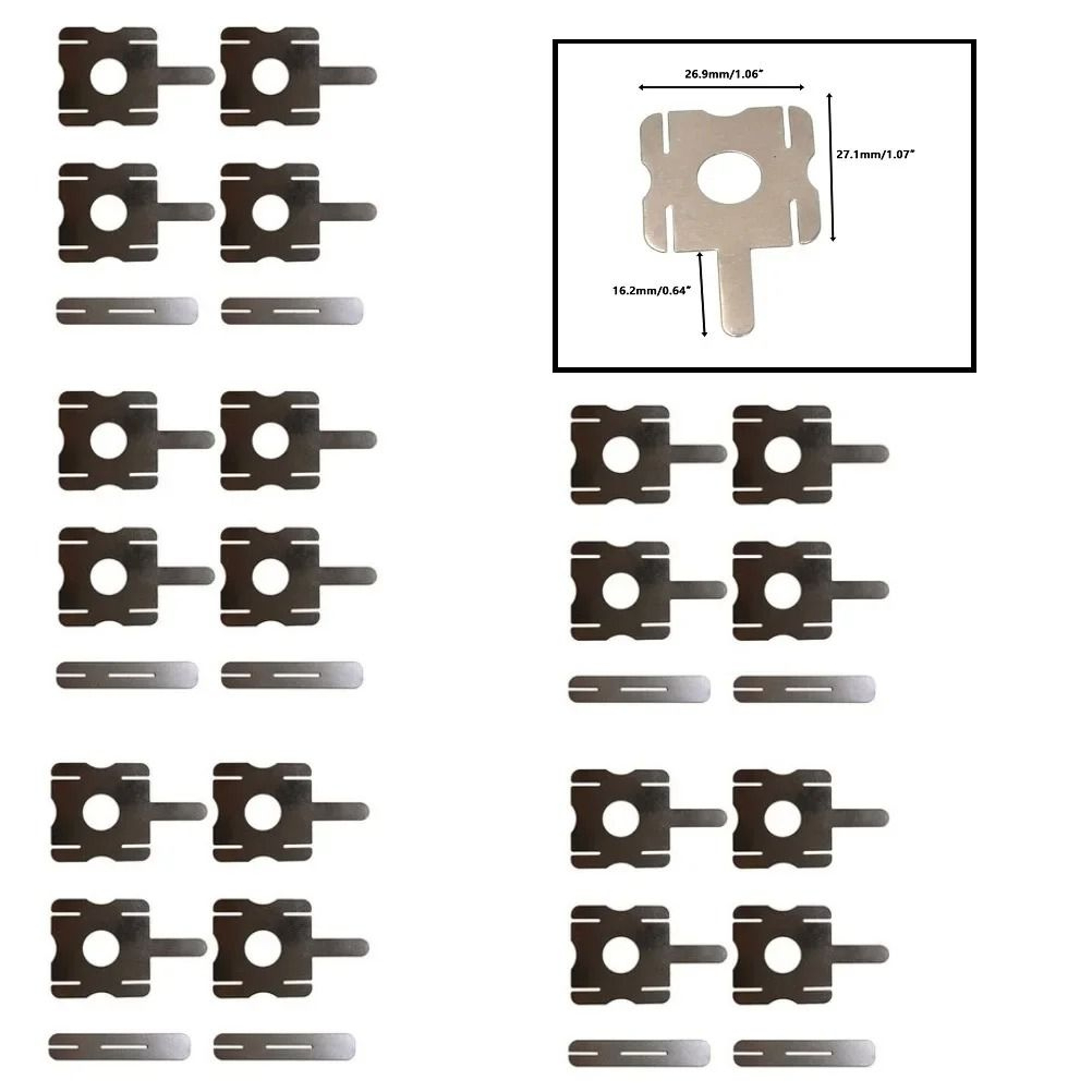 30Pcs Spots Welding Nickel Plates 5Set Battery Plating Nickle Sheet 1